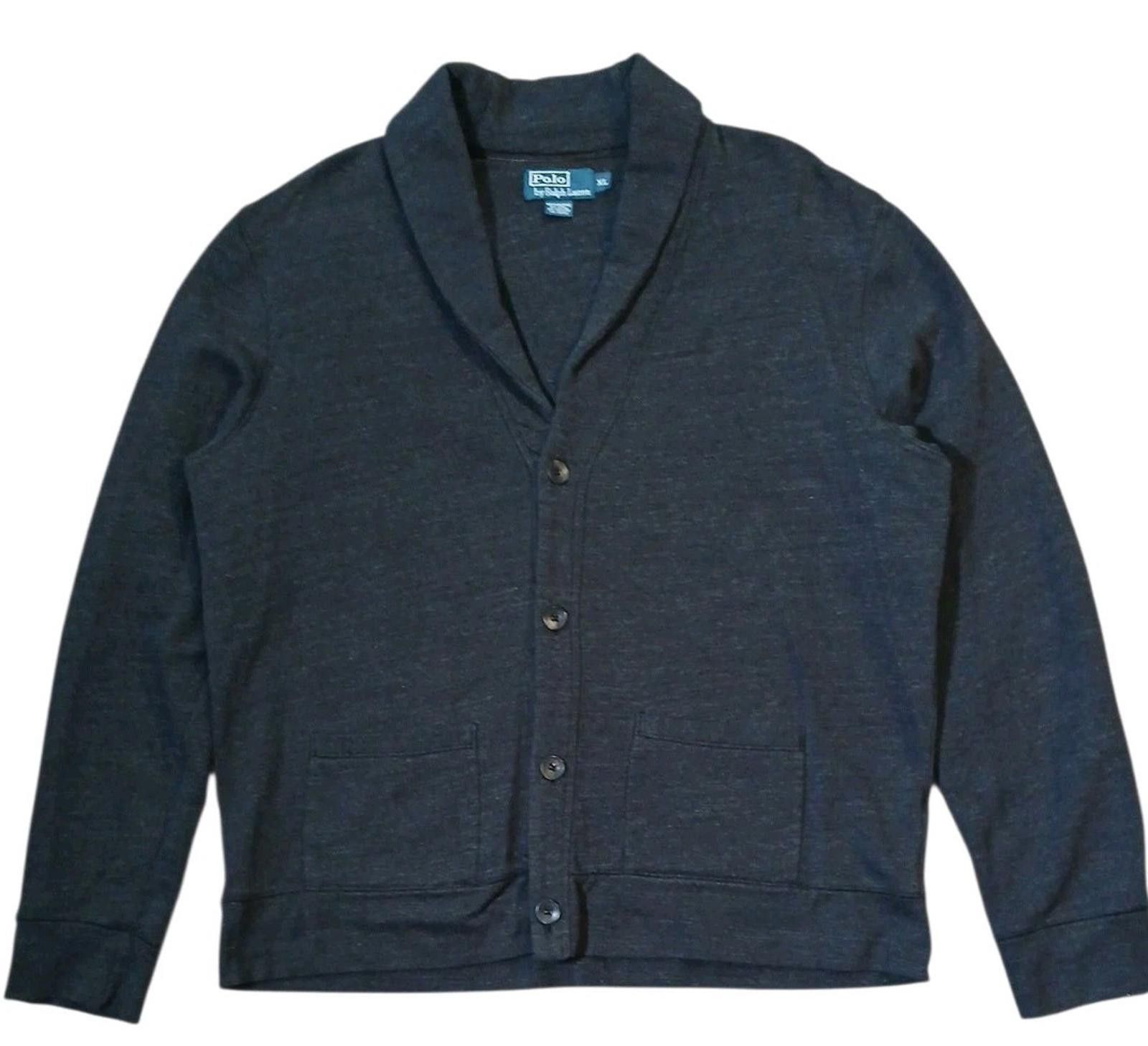 Polo Ralph Lauren Polo Ralph Lauren Sweater XL Grey Shawl Collar Cardigan 90's Size US XL / EU 56 / 4 - 1 Thumbnail