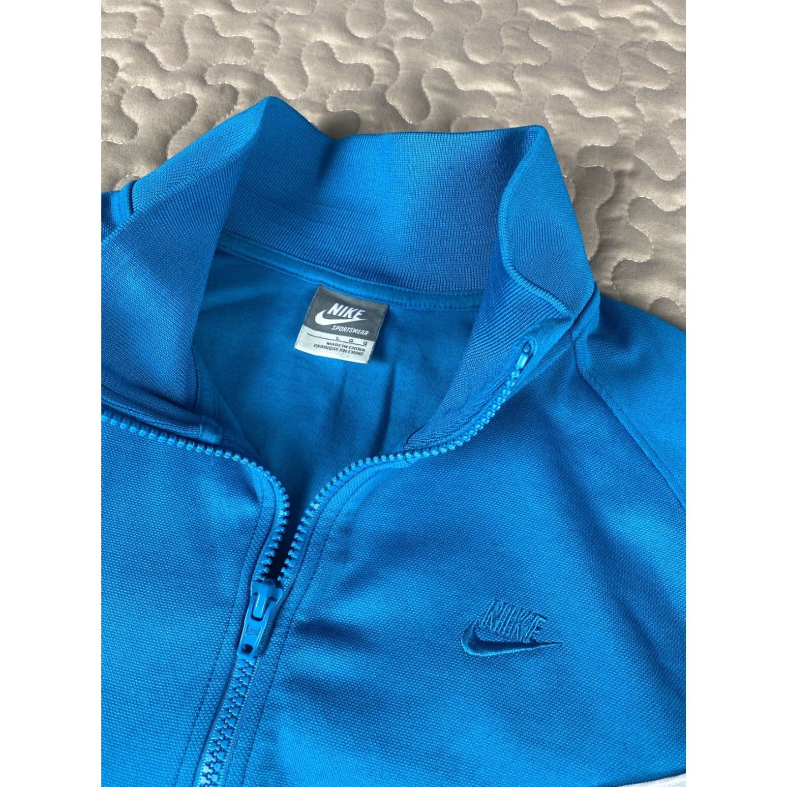 Nike VINTAGE Nike Air Track Jacket Aqua Teal Mens L Turquoise Bomber Windbreaker Size US L / EU 52-54 / 3 - 4 Thumbnail