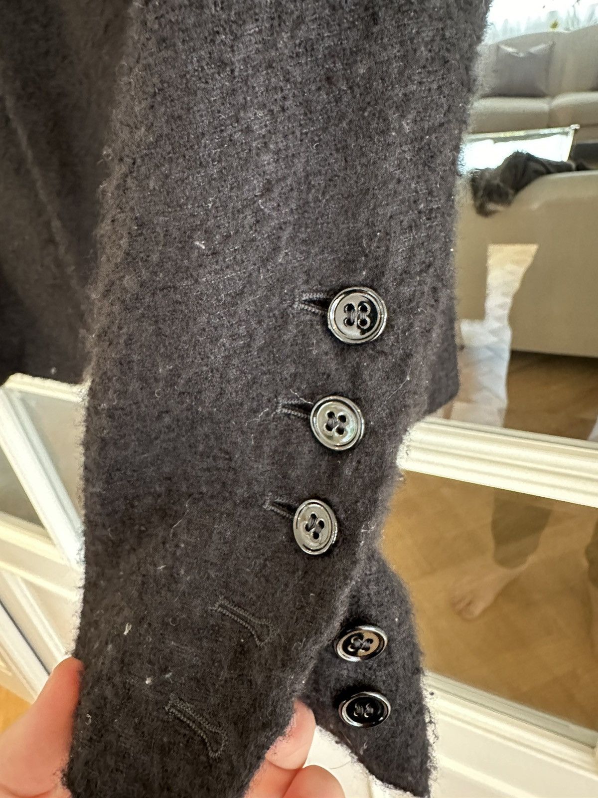Rick Owens Shawl Neck Cashmere Blazer Size 38L - 4 Thumbnail