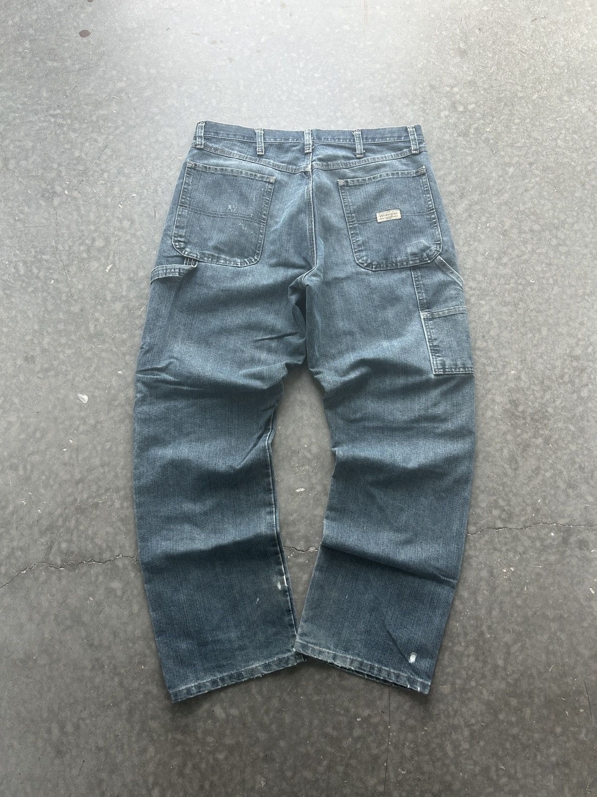 Vintage × Wrangler Vintage Y2K Carhartt Style Carpenter Denim Jeans Baggy Size US 34 / EU 50 - 6 Thumbnail