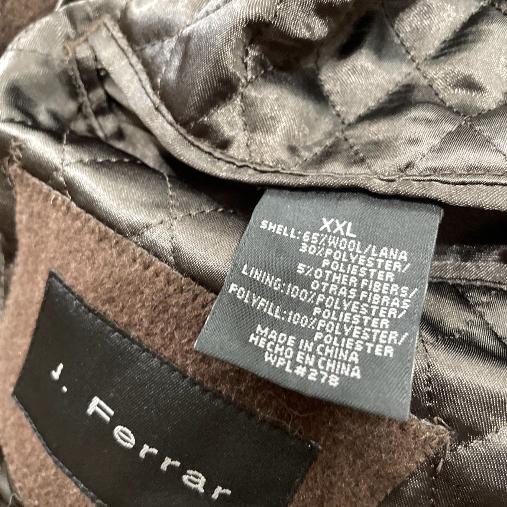 Vintage VINTAGE J. Ferrar Wool Car Coat Men 2XL Brown Quilt Lined Zip Button Heavy Jacket Size US XXL / EU 58 / 5 - 6 Thumbnail