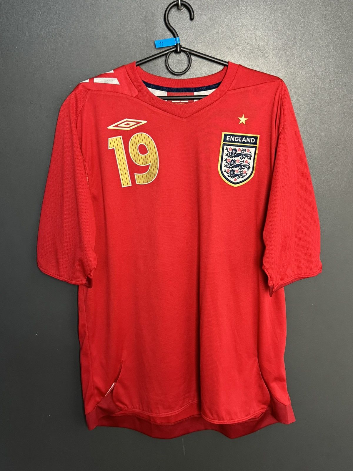 Umbro England National Team 06/08 Away Lennon Football Jersey Size US XL / EU 56 / 4 - 2 Thumbnail