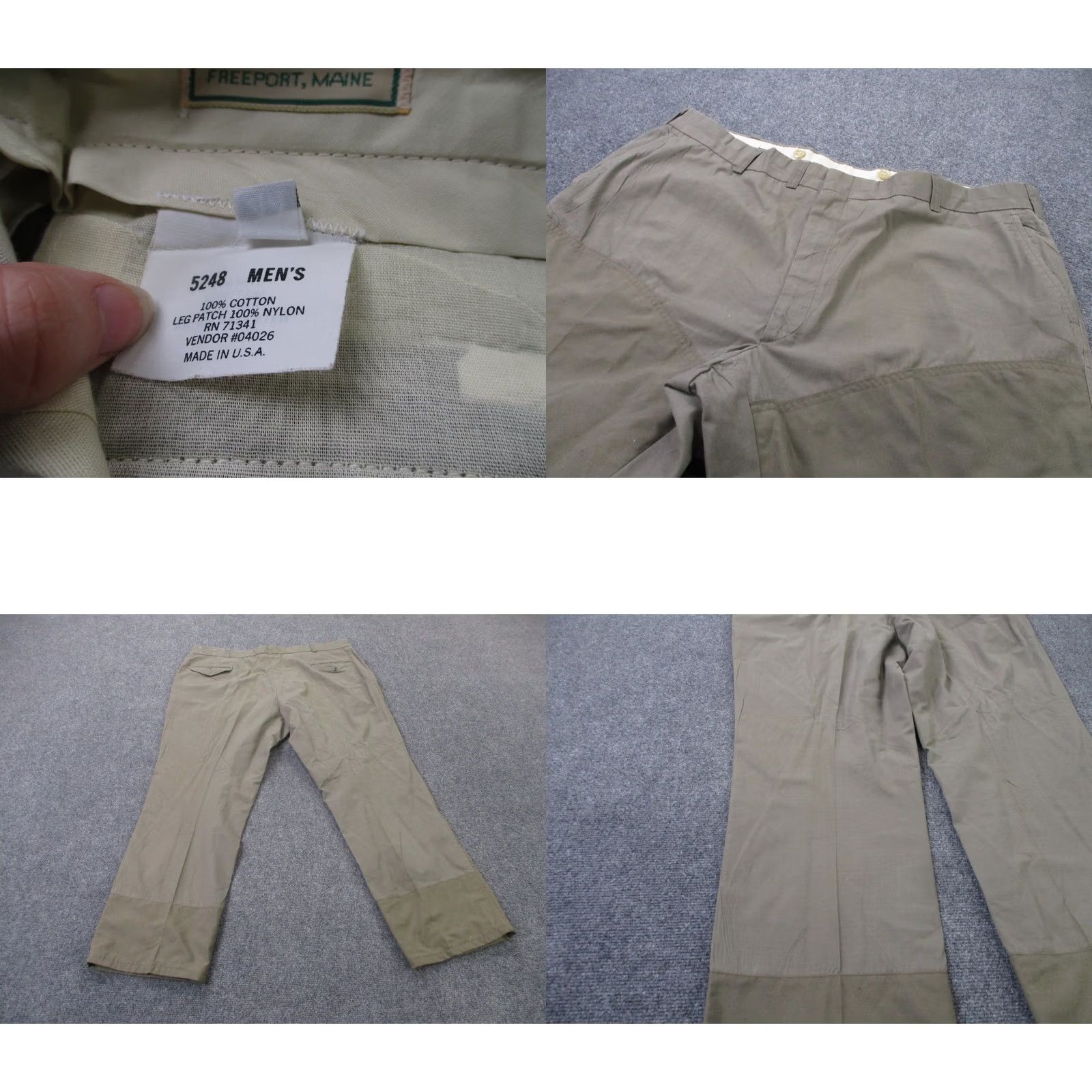Vintage VINTAGE L.L. Bean Pants Mens 44 Beige Canvas Carpenter Straight Classic 30 In Inseam Mens Beige 1940s 50s 60s Size US 42 / EU 58 - 8 Thumbnail