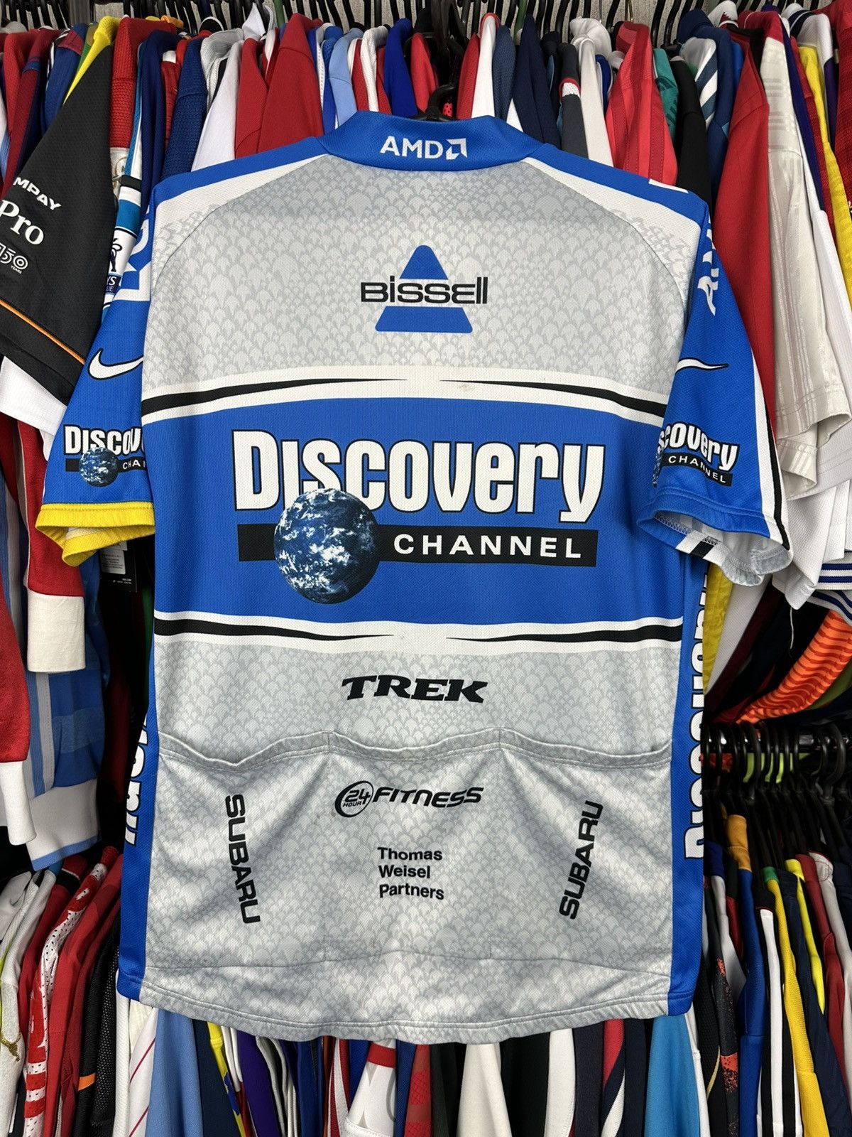Nike × Vintage 2005 Nike Discovery Channel Lance Armstrong Cycling Jersey Size US L / EU 52-54 / 3 - 2 Thumbnail