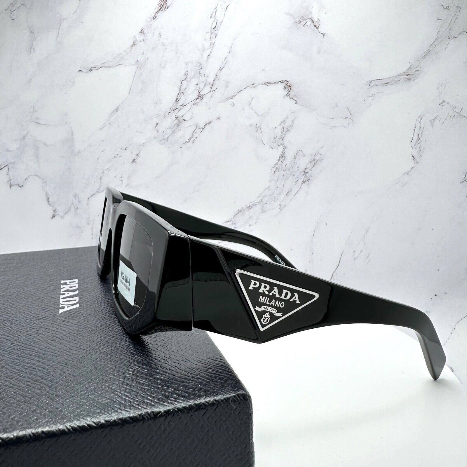 Prada NEW PRADA Sunglasses Black Square Size ONE SIZE - 6 Thumbnail