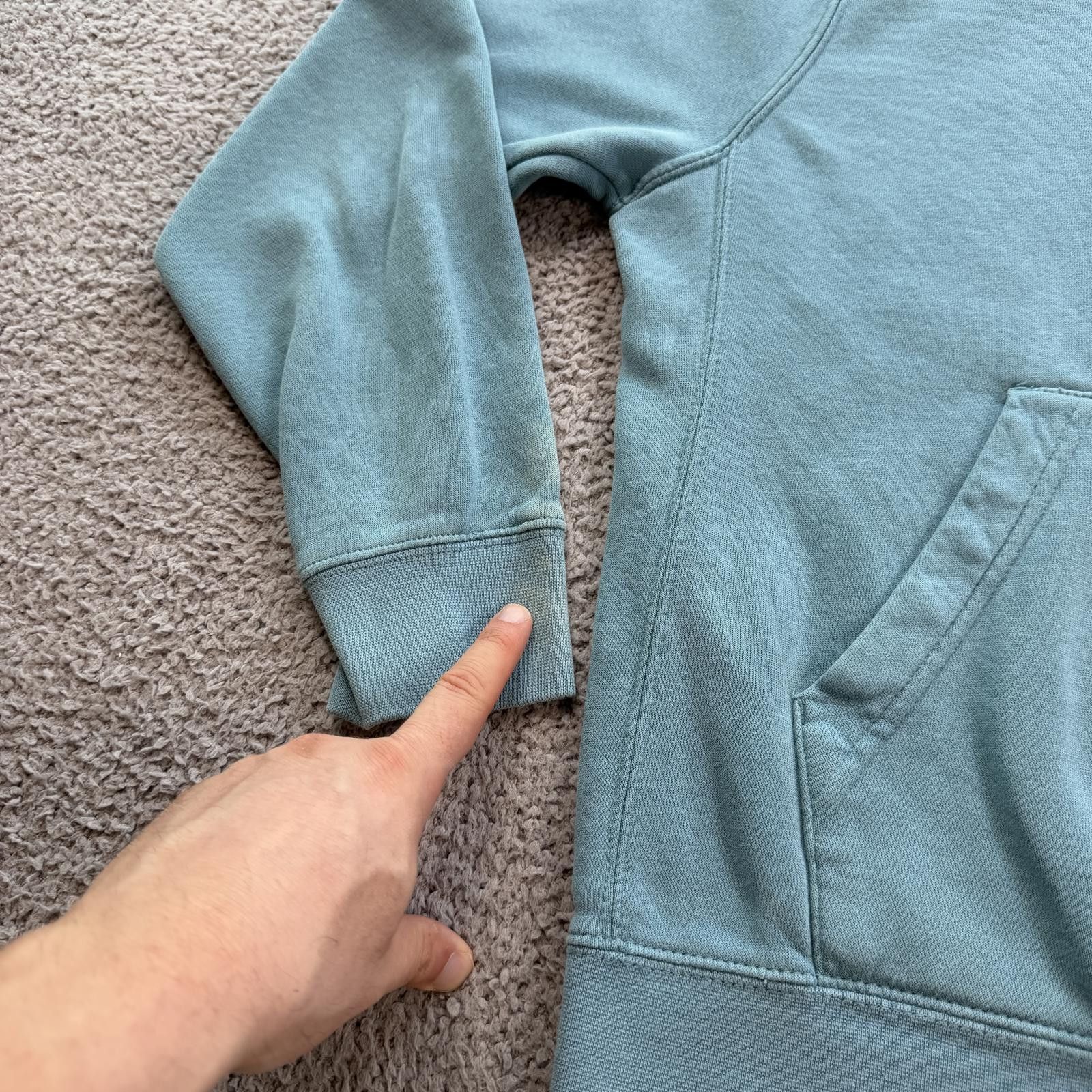 Nike Nike Mini Swoosh Hoodie Teal Distressed Wash Sweatshirt Mens Size US M / EU 48-50 / 2 - 9 Thumbnail
