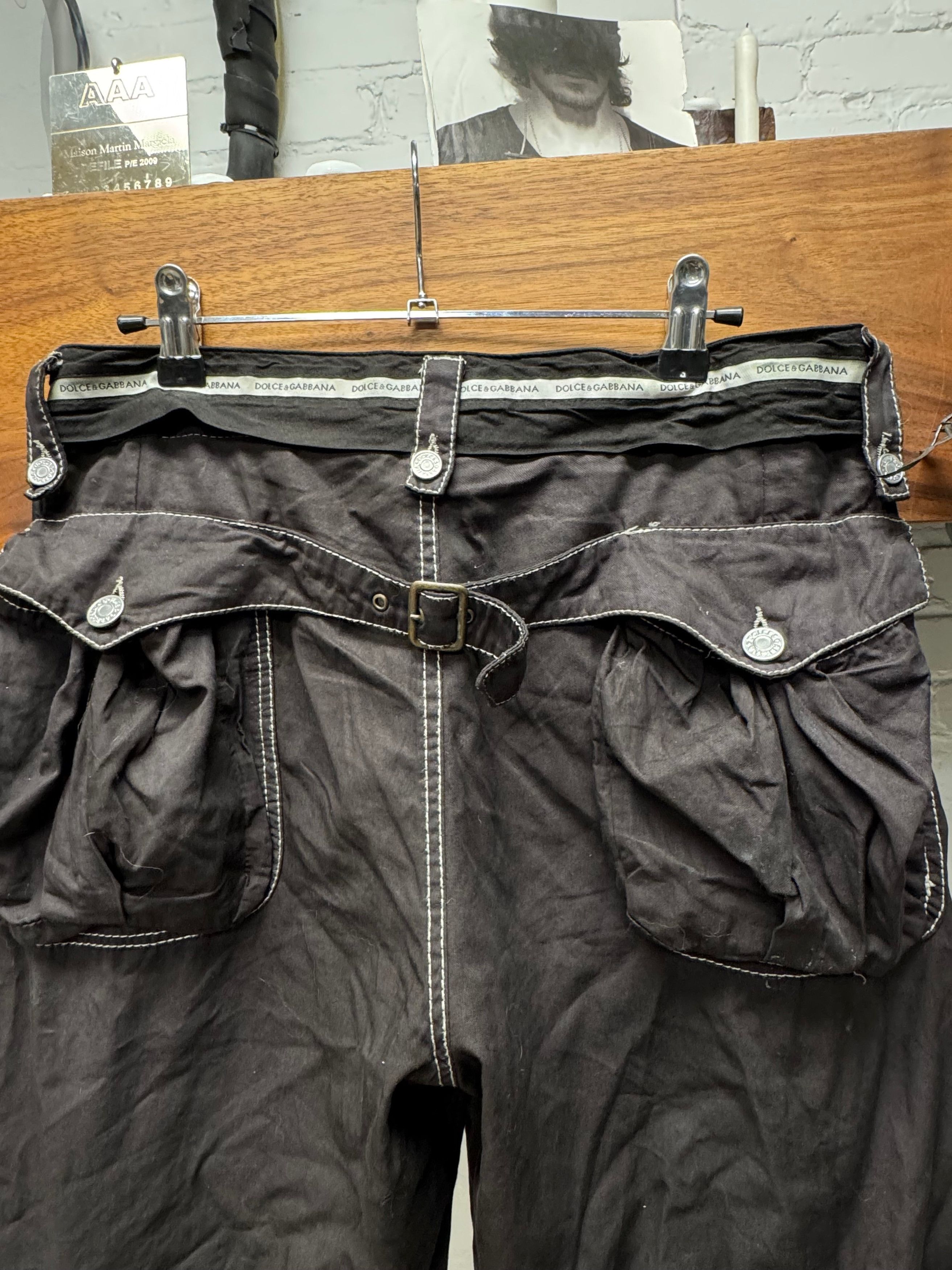 Dolce & Gabbana SS2003 Dolce & Gabbana Black Garment Dyed ‘Hunting’ Cargo Pants Size US 30 / EU 46 - 5 Thumbnail