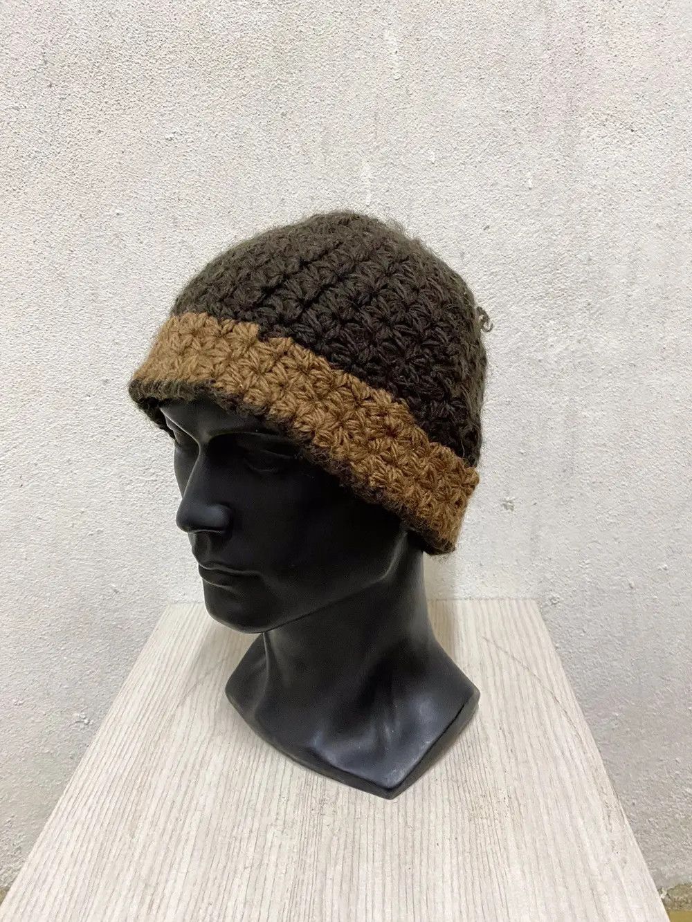 Vintage Japanese Brand Knit Beanie Hat Size ONE SIZE - 3 Thumbnail