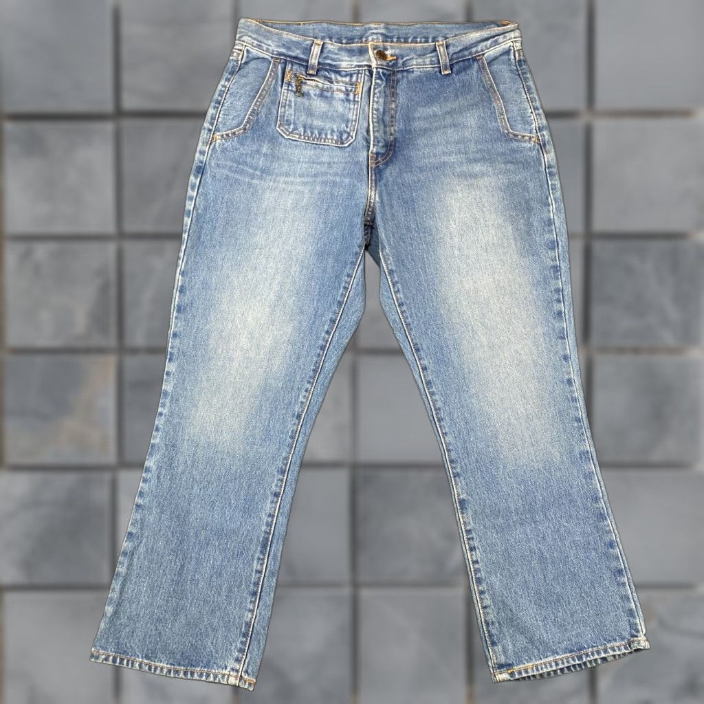 Levi's Levi's Jeans Womens 31 High Rise Zip Pockets Flared Vintage Style Bell Ribcage Distressed 5-Pocket Denim Blue Regular Fit Modern Men/Womens Size 24" / US 00 / IT 34 - 1 Thumbnail