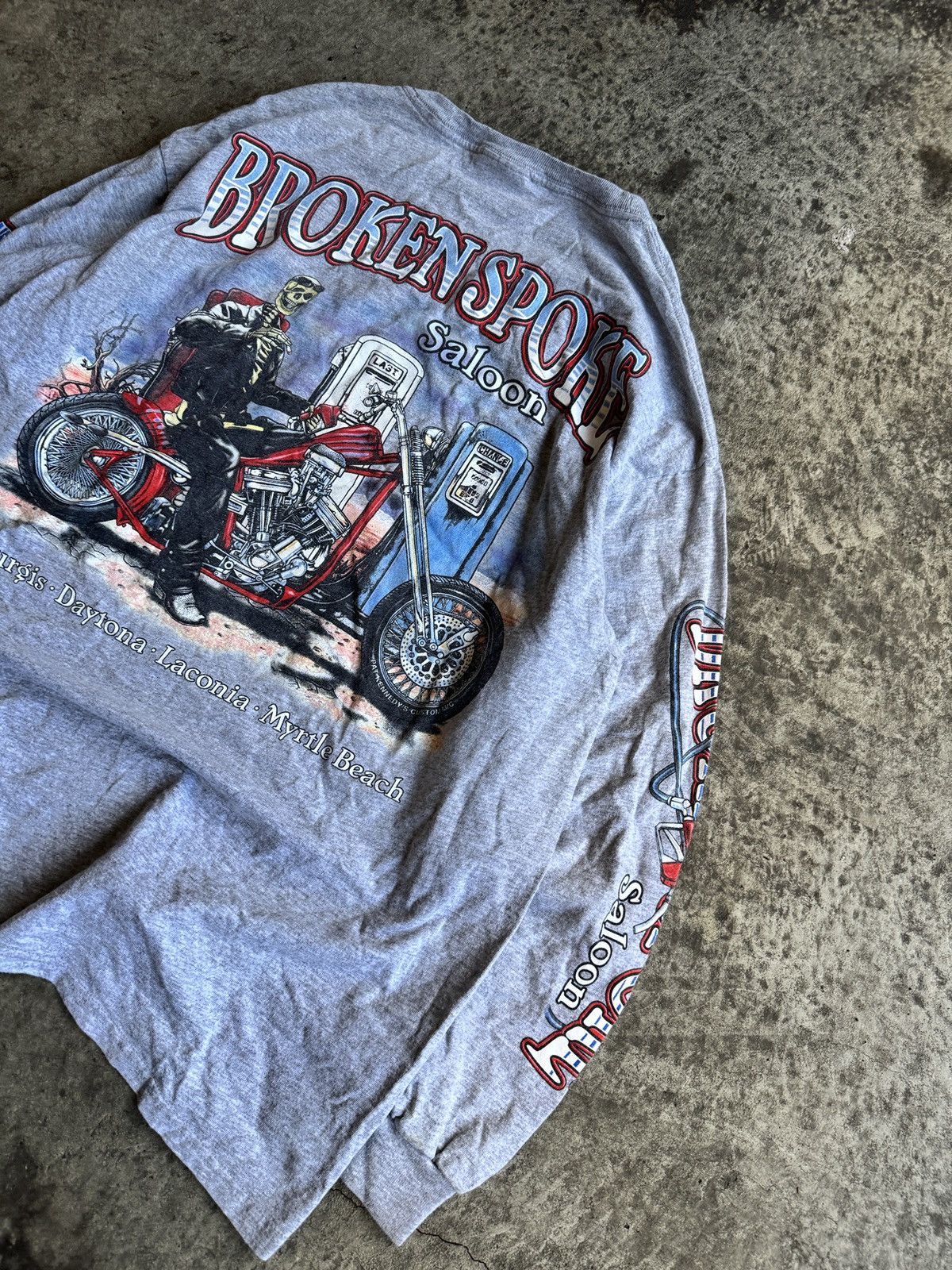 Harley Davidson × Japanese Brand Crazy vintage Y2K Harley Davidson style brokenspoke ls tee Size US L / EU 52-54 / 3 - 5 Thumbnail