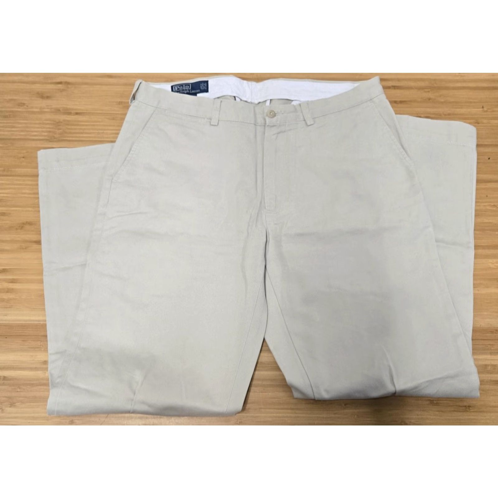 Polo Ralph Lauren Polo Ralph Lauren Pants Mens 35x32 Chino Flat Front Cotton Khaki Suffield Beige Pony Flat Front Casual Trousers Size US S / EU 44-46 / 1 - 2 Thumbnail