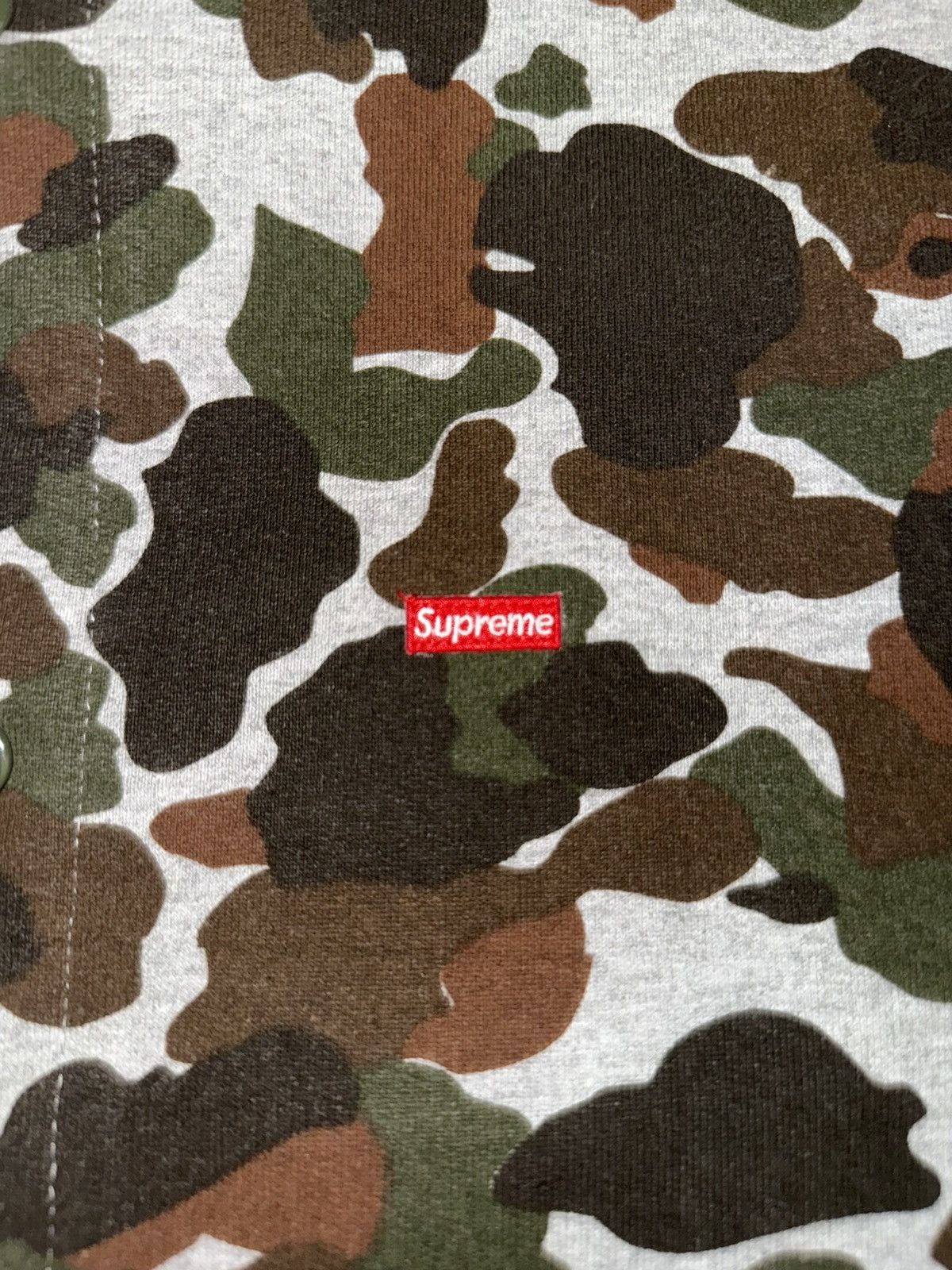Supreme F/W 2012 Camo Snap Front Sweatshirt Size US L / EU 52-54 / 3 - 3 Thumbnail