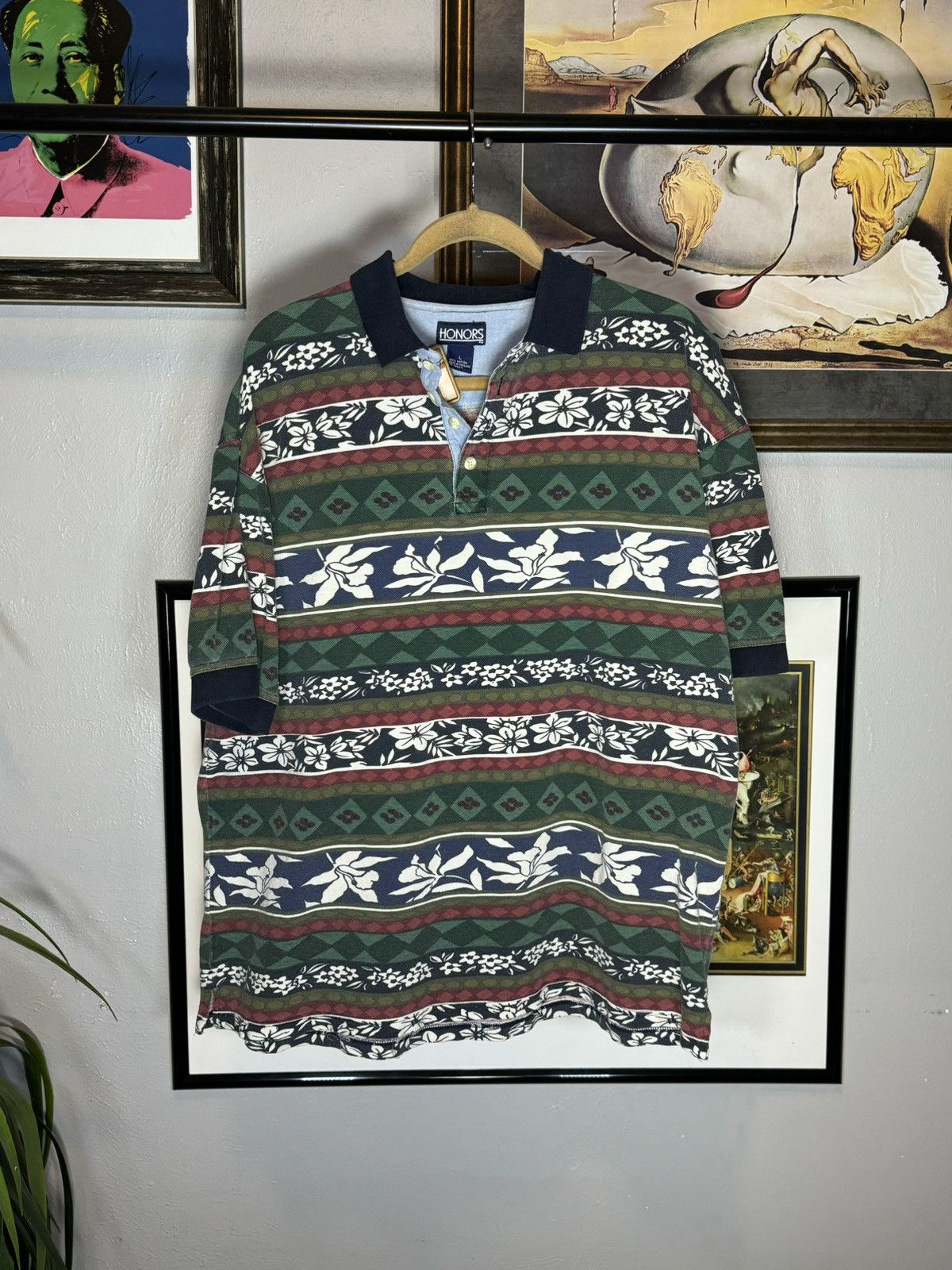 Vintage Vintage Floral AOP Polo Size US L / EU 52-54 / 3 - 1 Thumbnail