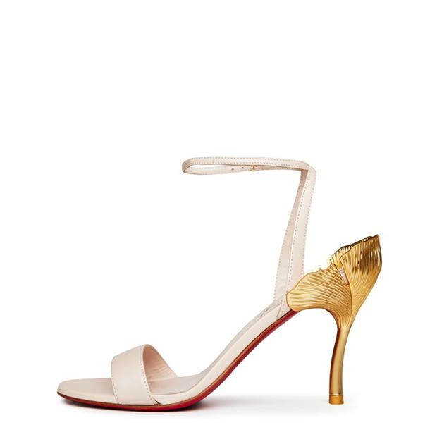 Christian Louboutin Ginko Girl 85mm Leather Sandals Size US 7 / IT 37 - 3 Thumbnail