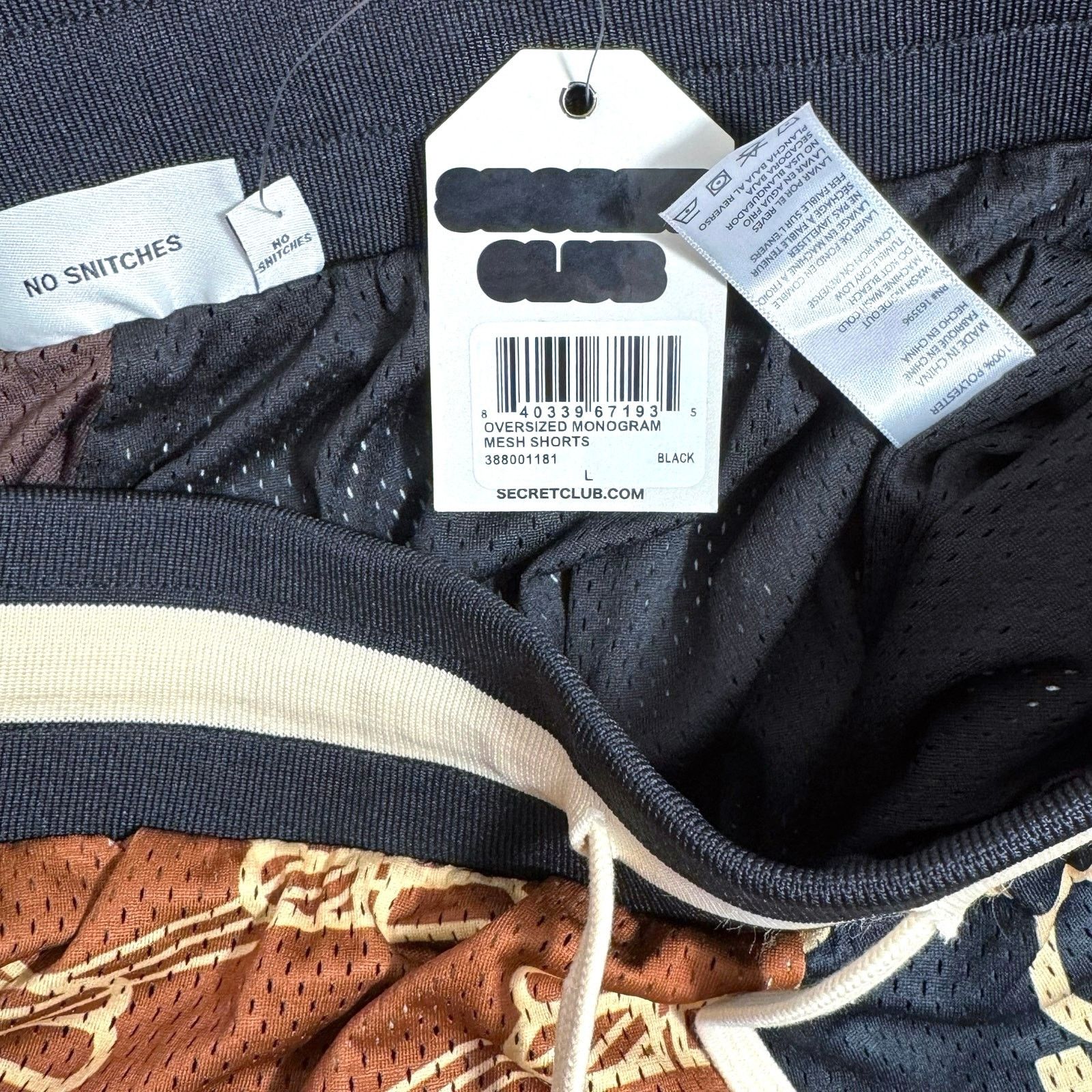 Market •NWT• SECRET CLUB OVERSIZED MONOGRAM MESH SHORTS size Large Size US 33 - 7 Thumbnail