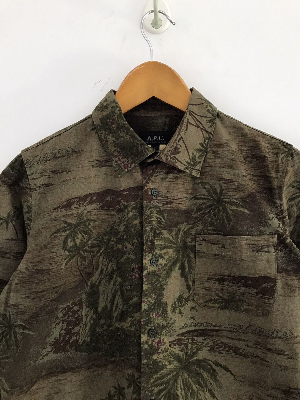 A.P.C. APC Over Printed Mountain Beach Motive Long Sleeve Shirt Size US S / EU 44-46 / 1 - 4 Thumbnail
