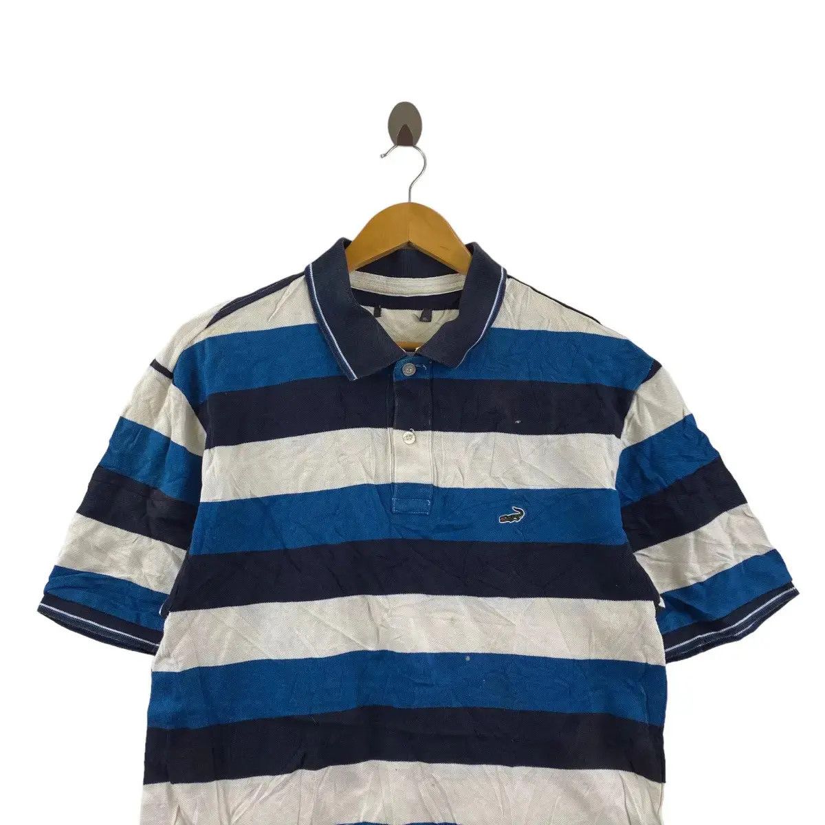Lacoste Vintage LACOSTE FRANCE Tennis Golf Striped Polo Tee Shirt Size US XL / EU 56 / 4 - 2 Thumbnail