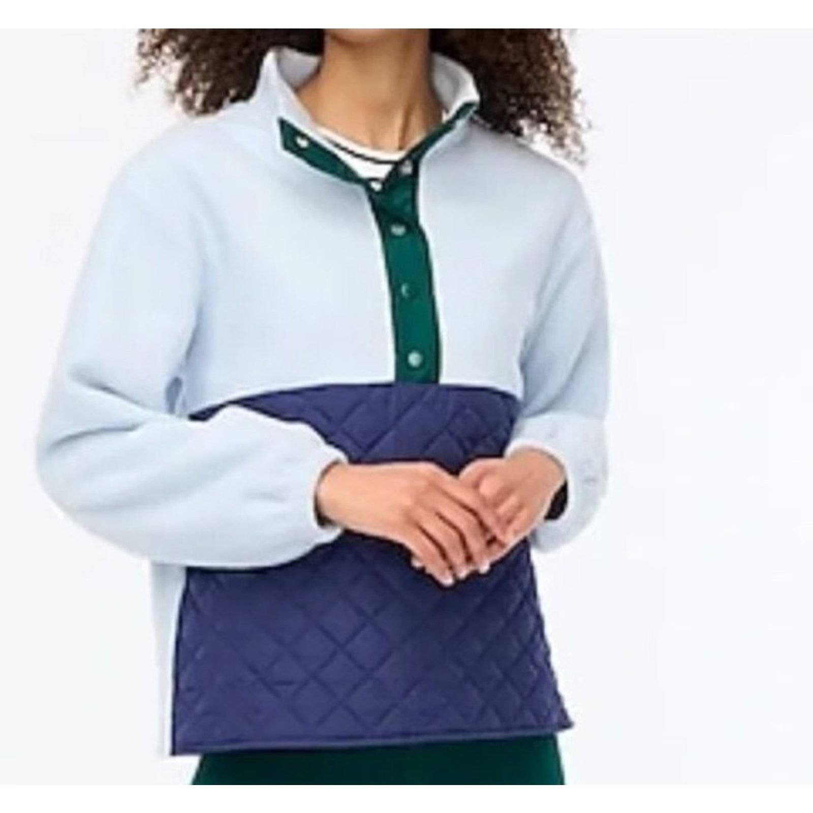 J.Crew J Crew Women Quilter Sherpa Half Zip Sweater Size XS A002022 Size XS / US 0-2 / IT 36-38 - 1 Thumbnail