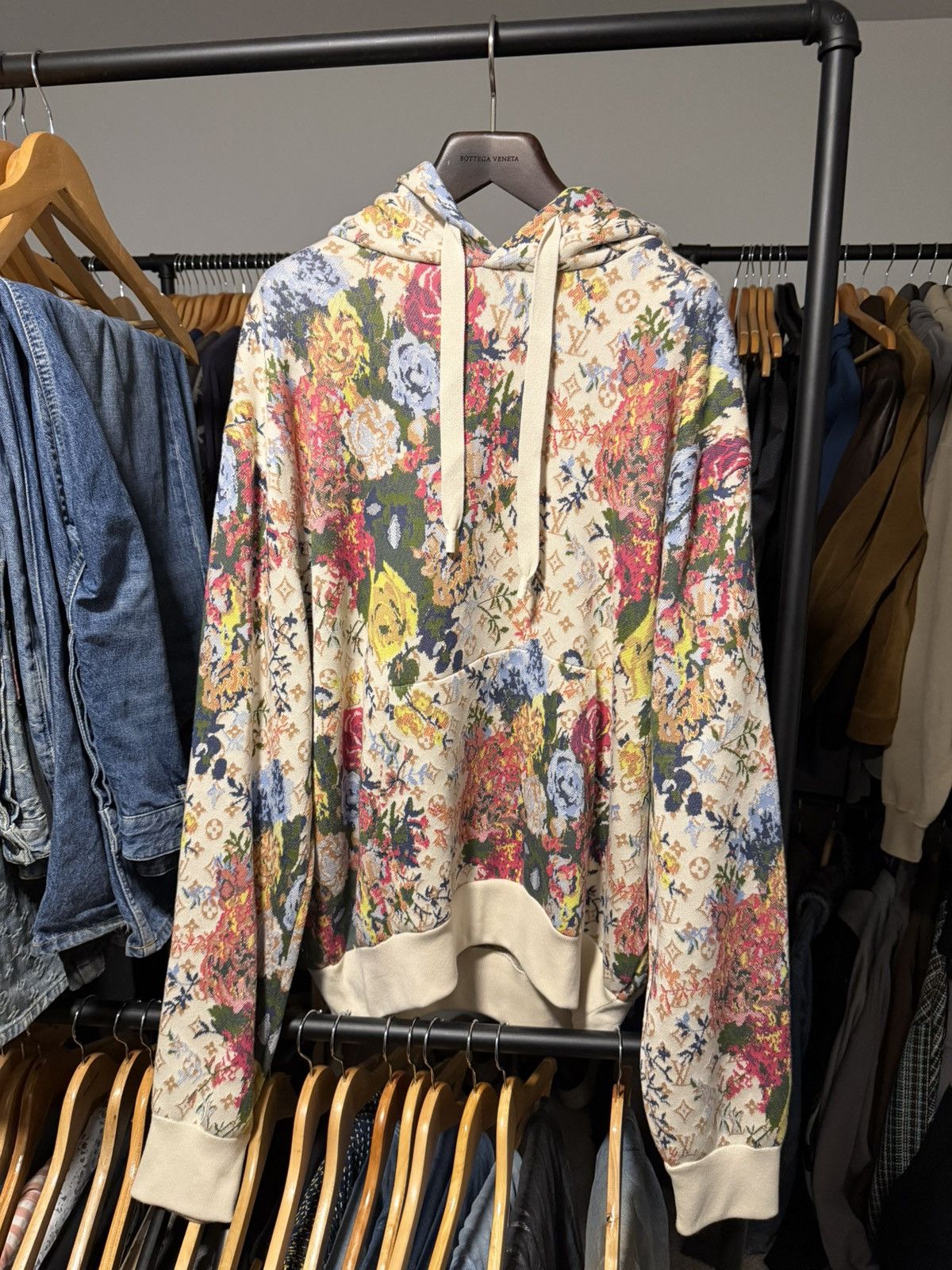 Louis Vuitton X Virgil Abloh - Beige Floral Hoodie