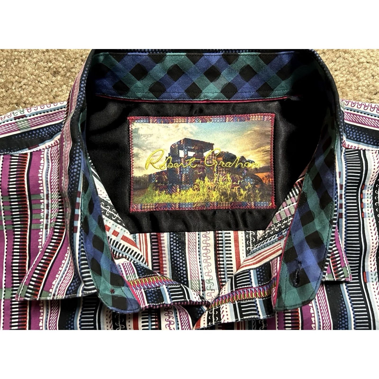 Robert Graham Robert Graham Shirt Mens 2XL TLT Multicolor Long Sleeve Button-Down Size US XXL / EU 58 / 5 - 5 Thumbnail