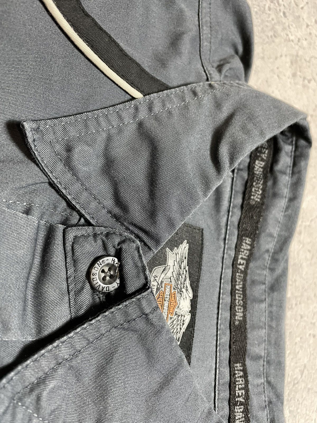 Harley Davidson × Vintage Vintage Short Sleeve Button Harley Davidson Big Logo Shirt Size US XXL / EU 58 / 5 - 6 Thumbnail