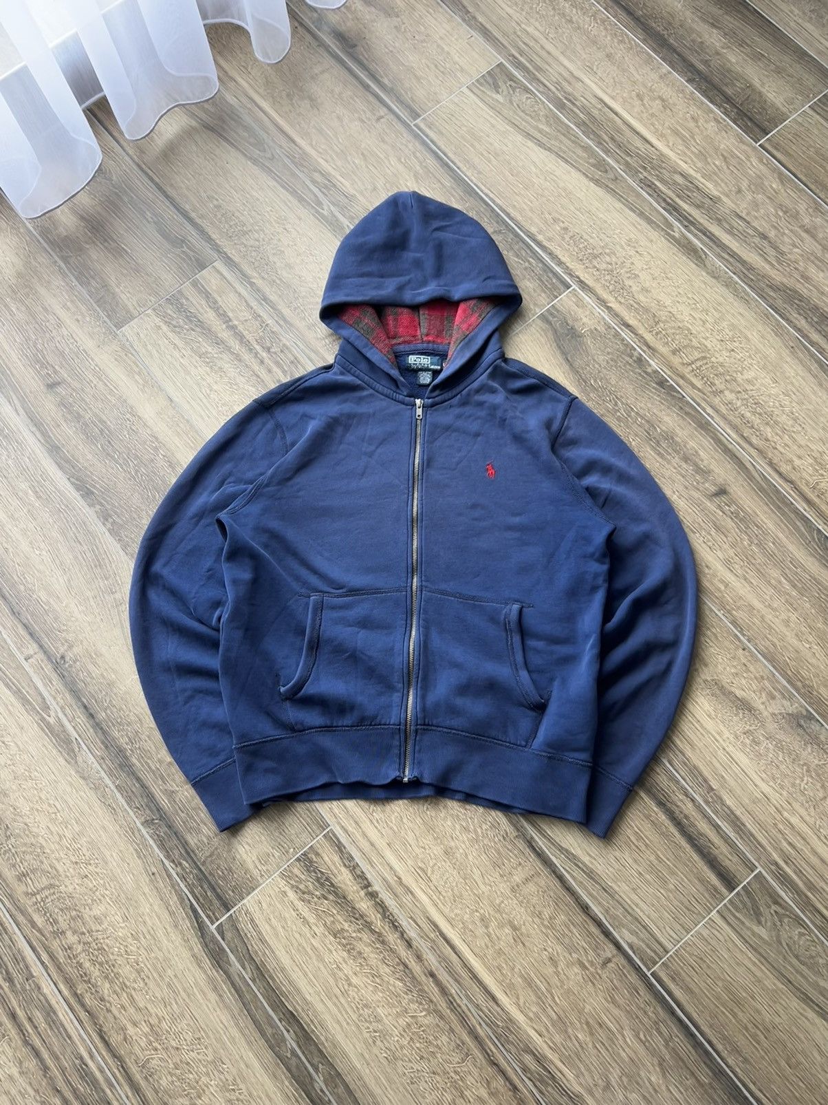 Polo Ralph Lauren × Vintage Vintage Polo Ralph Lauren faded zip-hoodies aztec Size US L / EU 52-54 / 3 - 1 Thumbnail