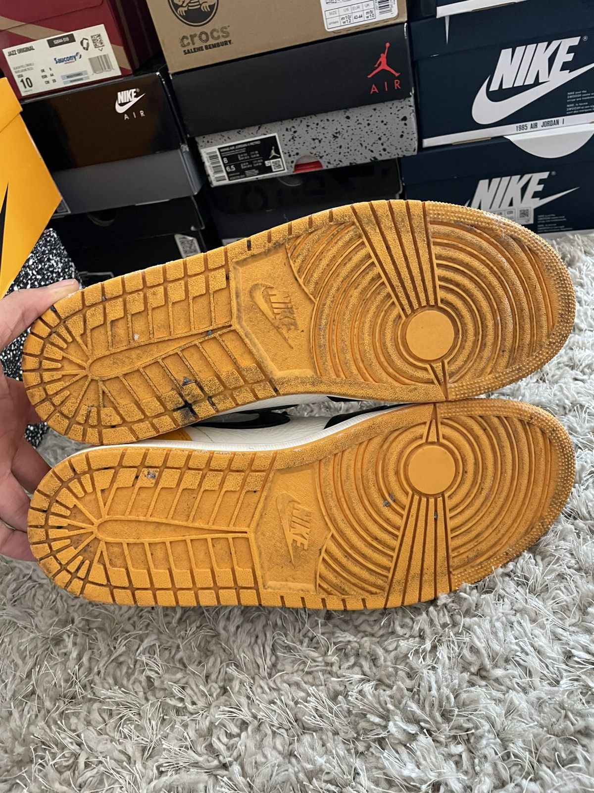 Jordan Brand Jordan 1 Yellow Toe Size US 13 / EU 46 - 7 Thumbnail