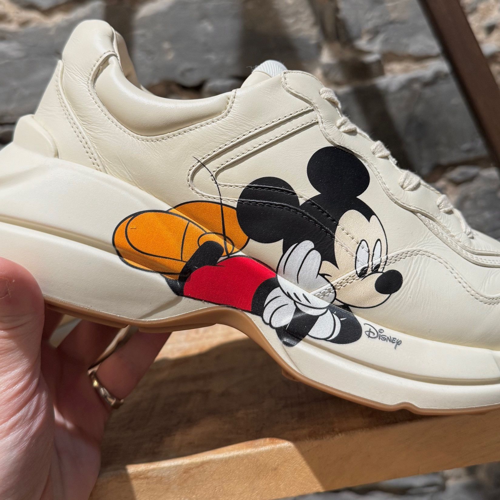 Disney × Gucci Gucci X Disney Rhyton Ivory Chunky Sneakers - 8.5 UK Size US 9.5 / EU 42-43 - 6 Thumbnail