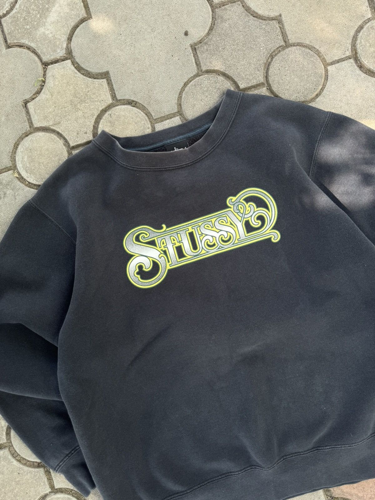 Stussy Vintage 90s Stussy Big Logo Faded Sweatshirt Size US S / EU 44-46 / 1 - 3 Thumbnail