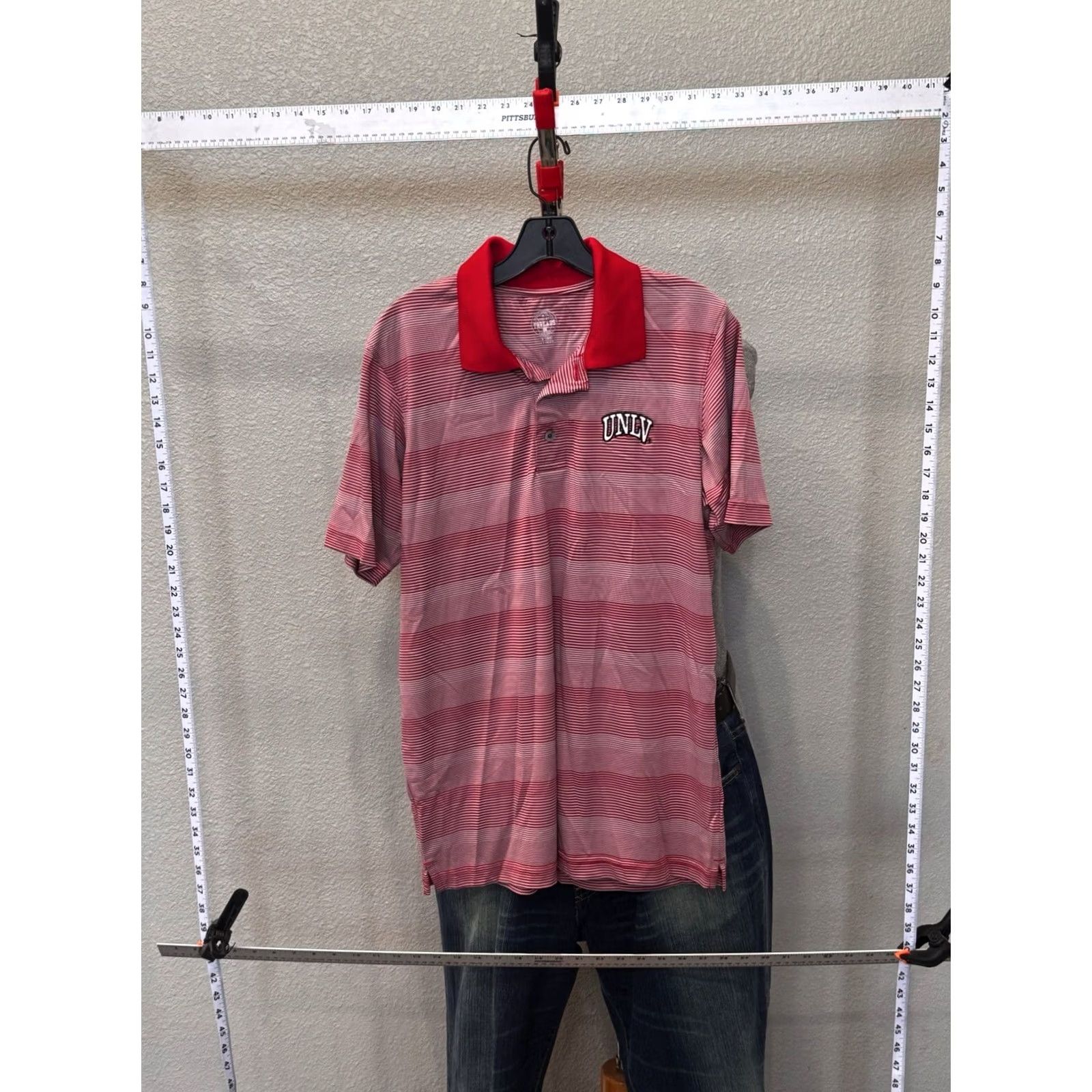 Vintage Rivalry Threads Red Stripe UNLV POLO SHIRT Medium M Mens Polo Shirt Red Stripe UNLV Polo Shirt M Size US M / EU 48-50 / 2 - 3 Thumbnail