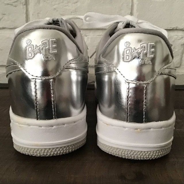 Bape Silver Foil BAPE STA Sneakers a bathing ape shoes Size US 10 / EU 43 - 5 Thumbnail