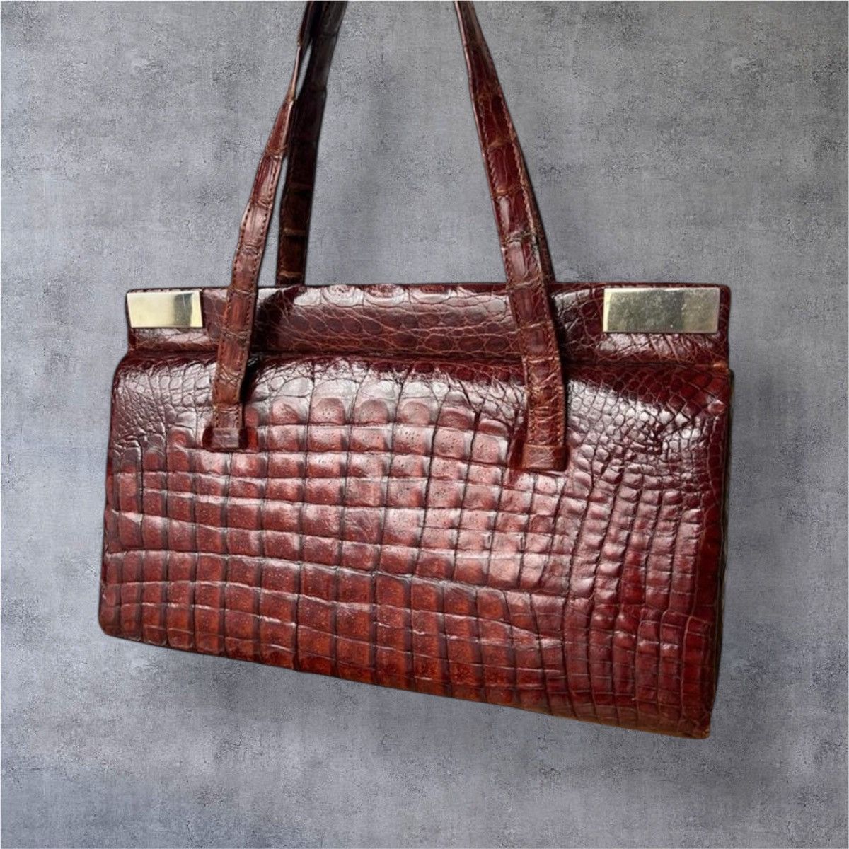 Other The Genuine leather burgundy crocodile clutch bag Size ONE SIZE - 4 Thumbnail