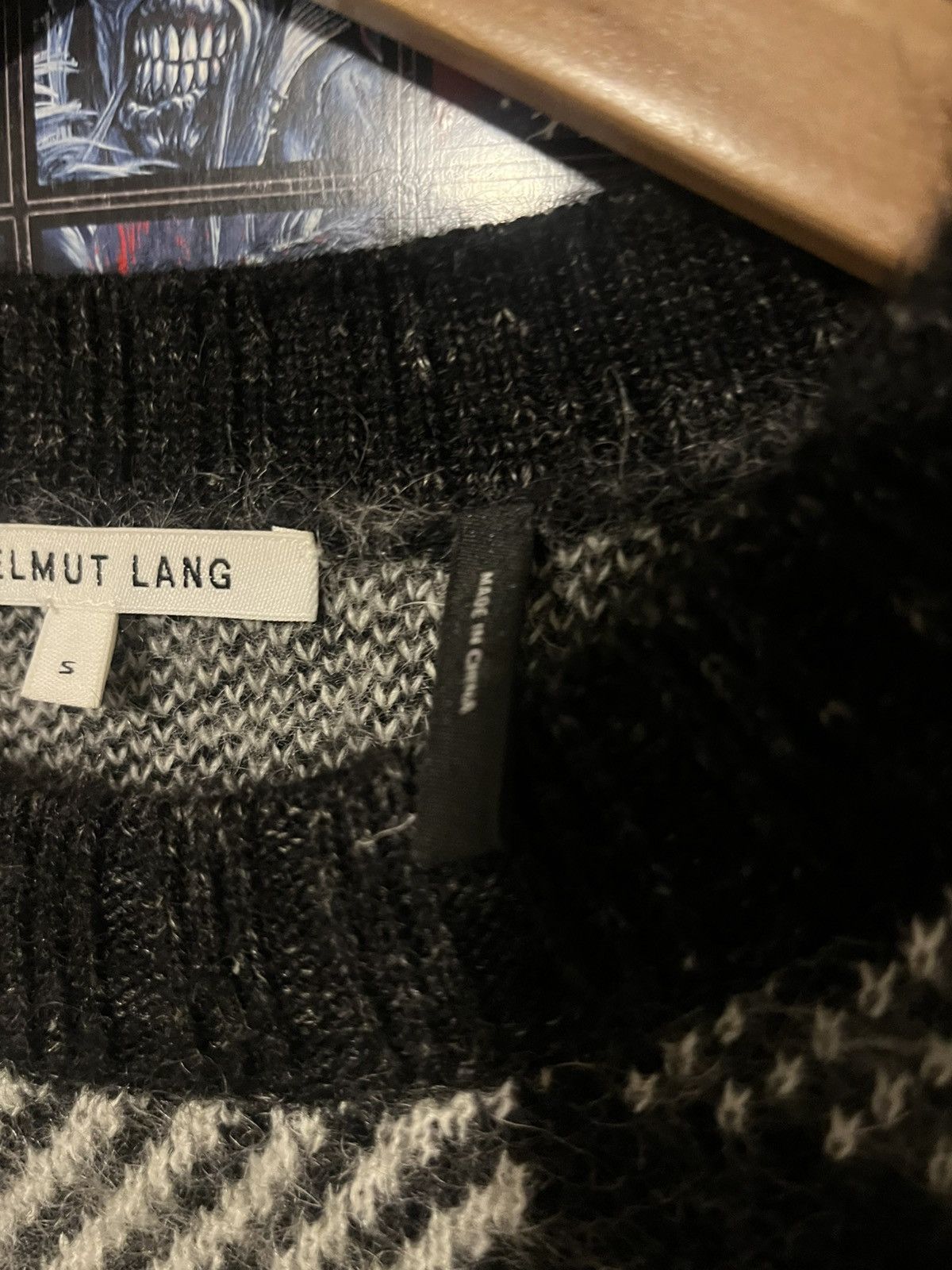 Helmut Lang Y2K 2000’s Helmut Lang Wool / mohair checkered Sweater Size S / US 4 / IT 40 - 4 Thumbnail