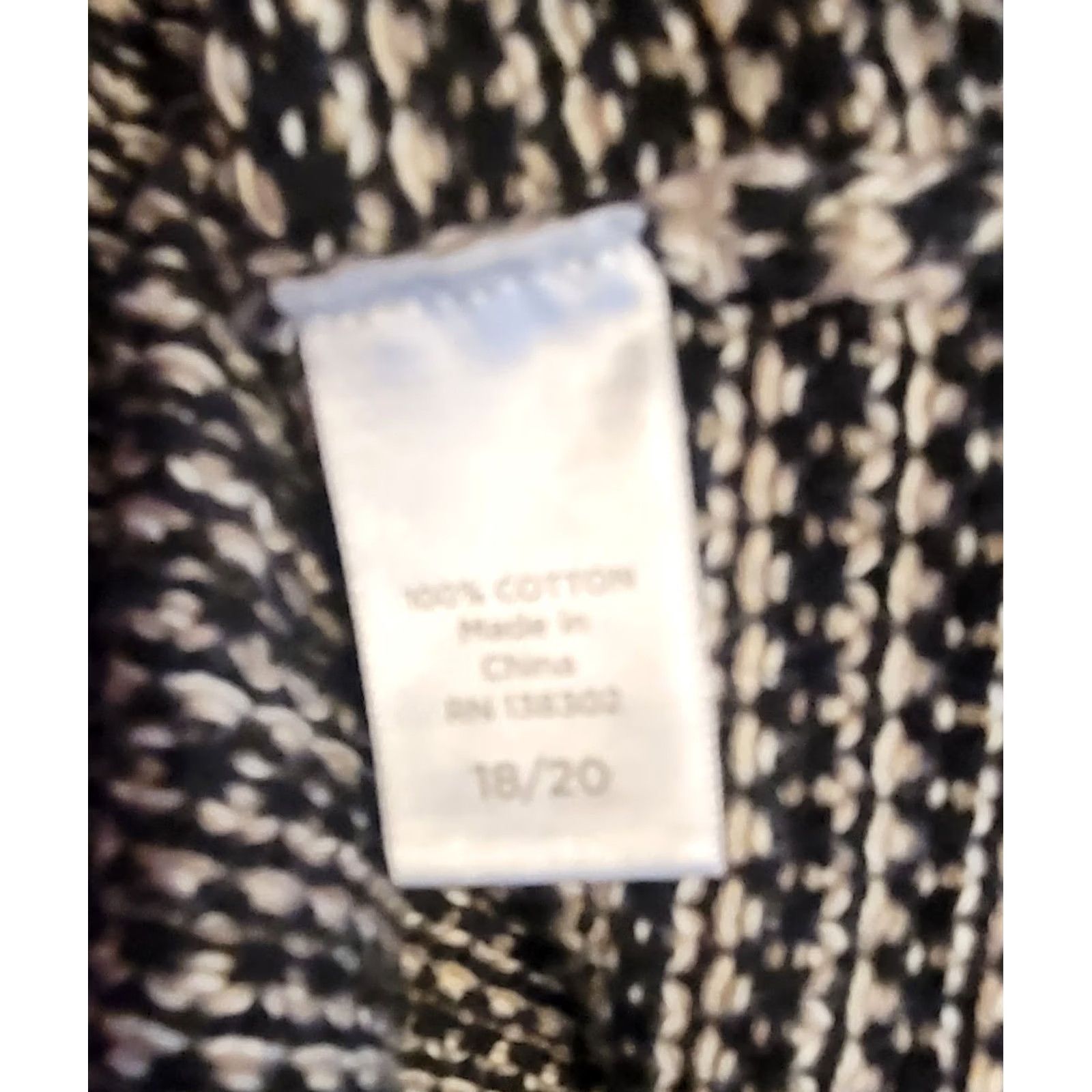 Avenue Avenue Striped Knit Tunic Cowl Neck Sweater Boho 20 Plus Black Beige Cotton Knit Womens Sweater Tunic Bohemian Size 3XL / US 20-22 - 3 Thumbnail