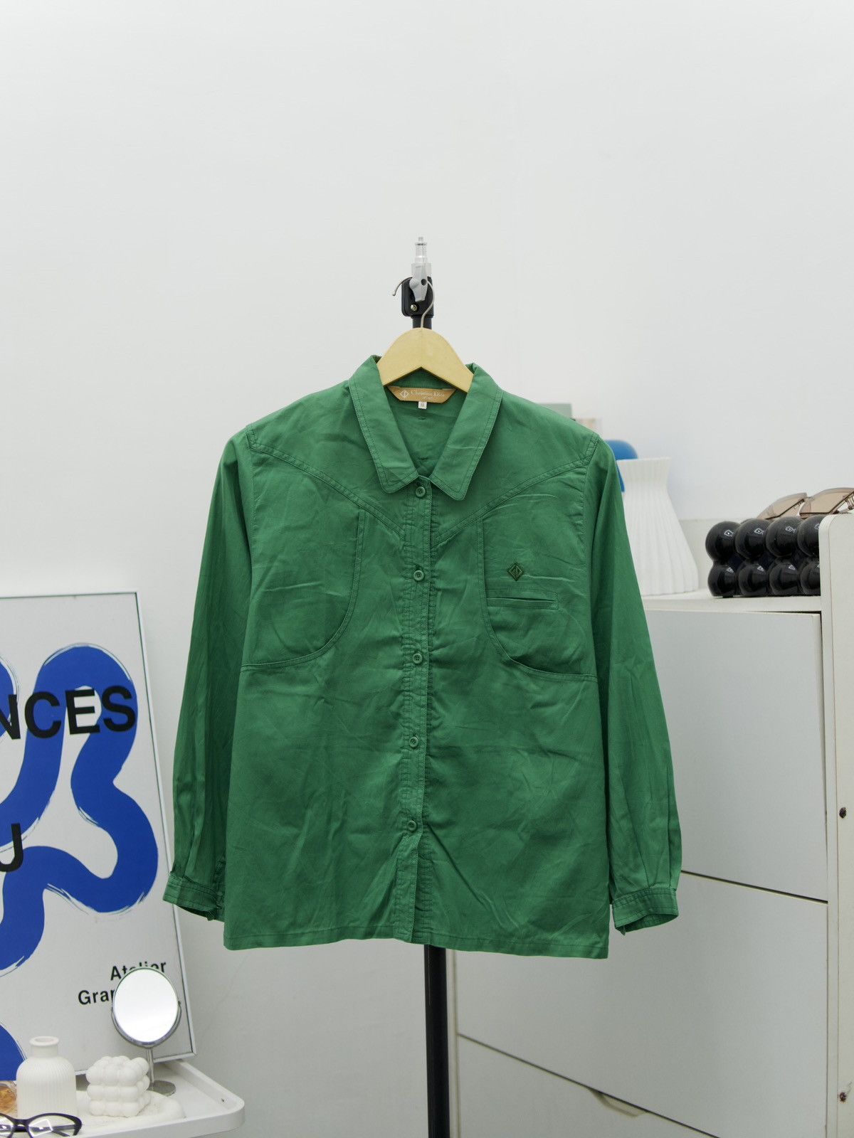 Christian Dior Monsieur Vintage Christian Dior Sport Green Blouses Original Luxury Size M / US 6-8 / IT 42-44 - 1 Thumbnail