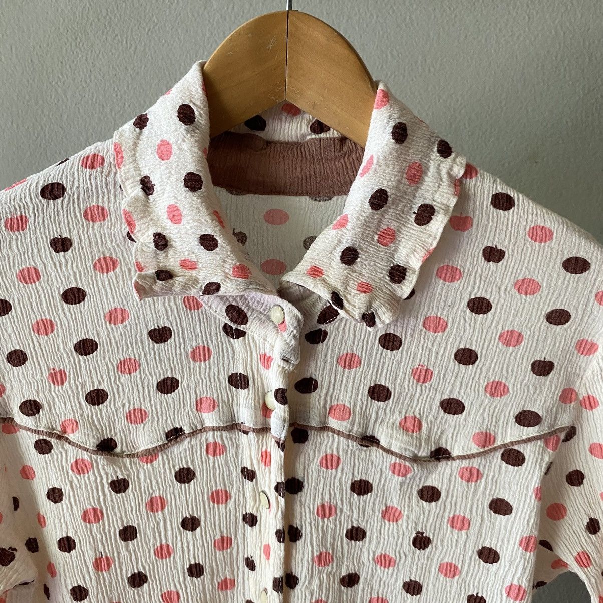 Tsumori Chisato Tsumori Chisato Pink Red Polka Dot Long Sleeve Shirt Size XS / US 0-2 / IT 36-38 - 13 Thumbnail