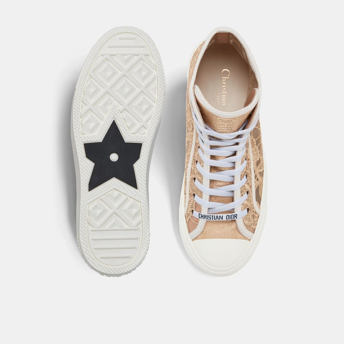 Dior o1bcso1str0225 Walk'n'Dior High-Top Sneaker in Golden Size US 9 / IT 39 - 5 Thumbnail