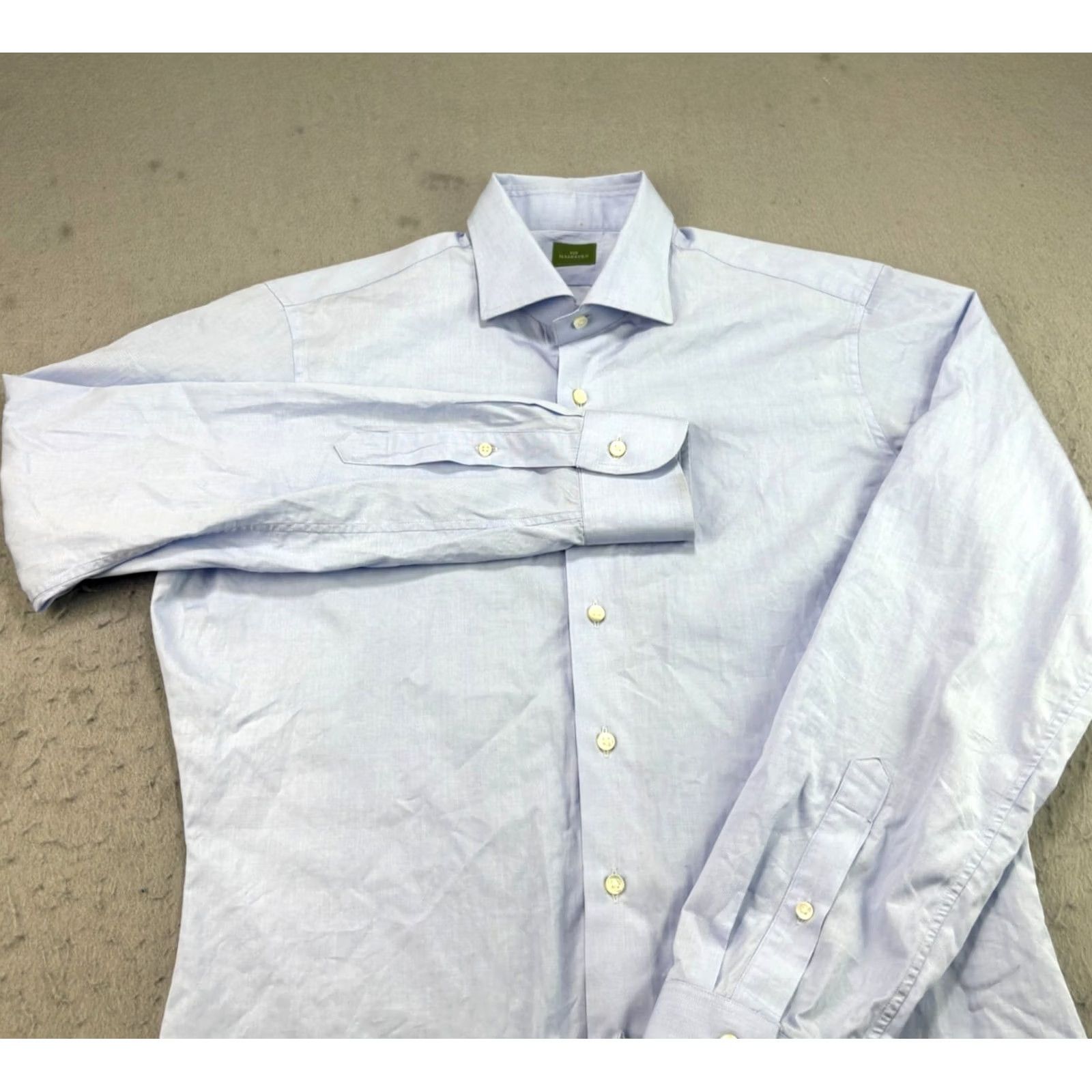 Sid Mashburn Sid Mashburn Shirt Mens Medium Blue Long Sleeve Button Up Formal Casual Shirts Size 40R - 2 Thumbnail