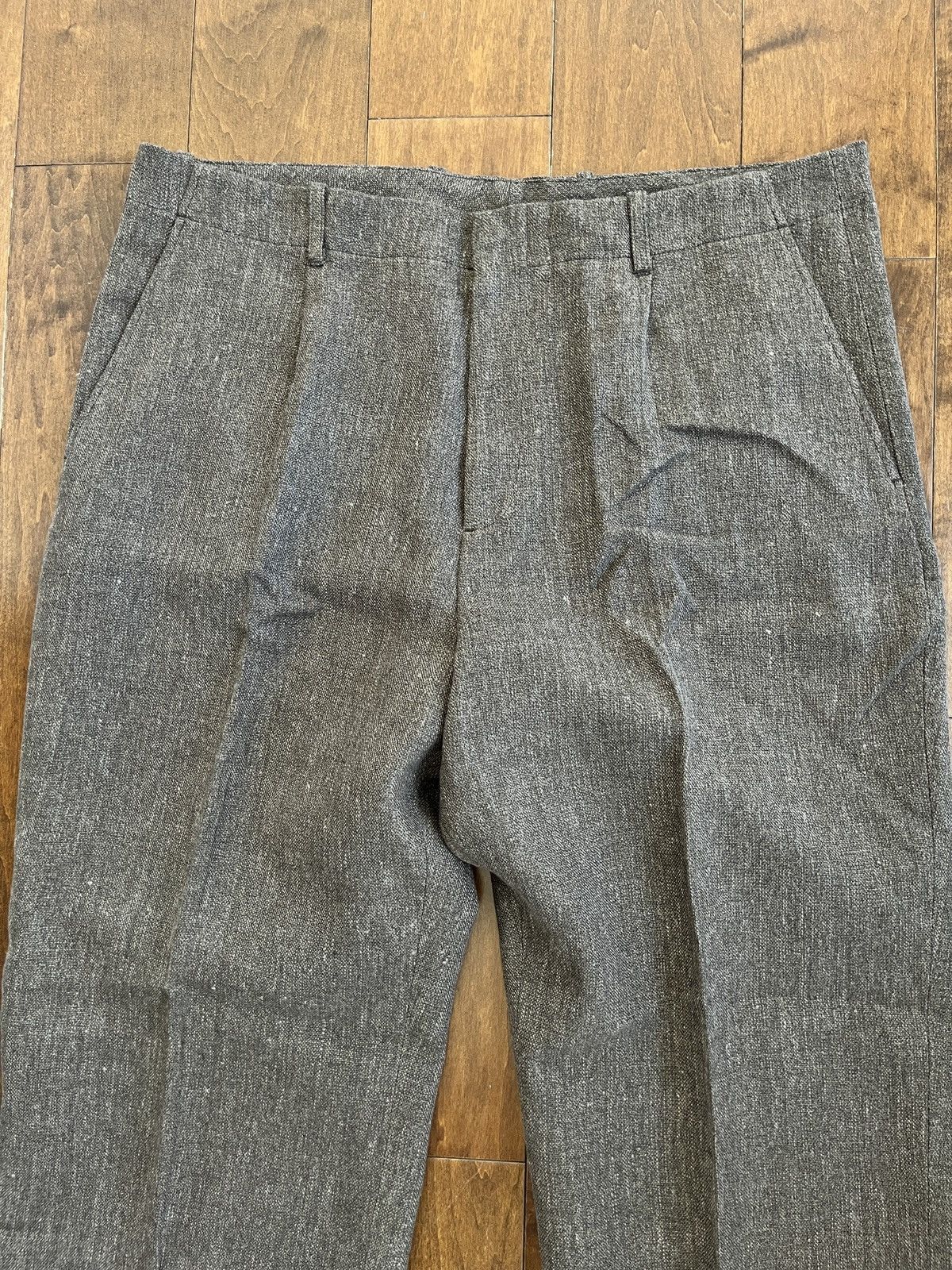 Our Legacy BORROWED CHINO - Tobacco Delave Linen Size US 40 / EU 56 - 3 Thumbnail