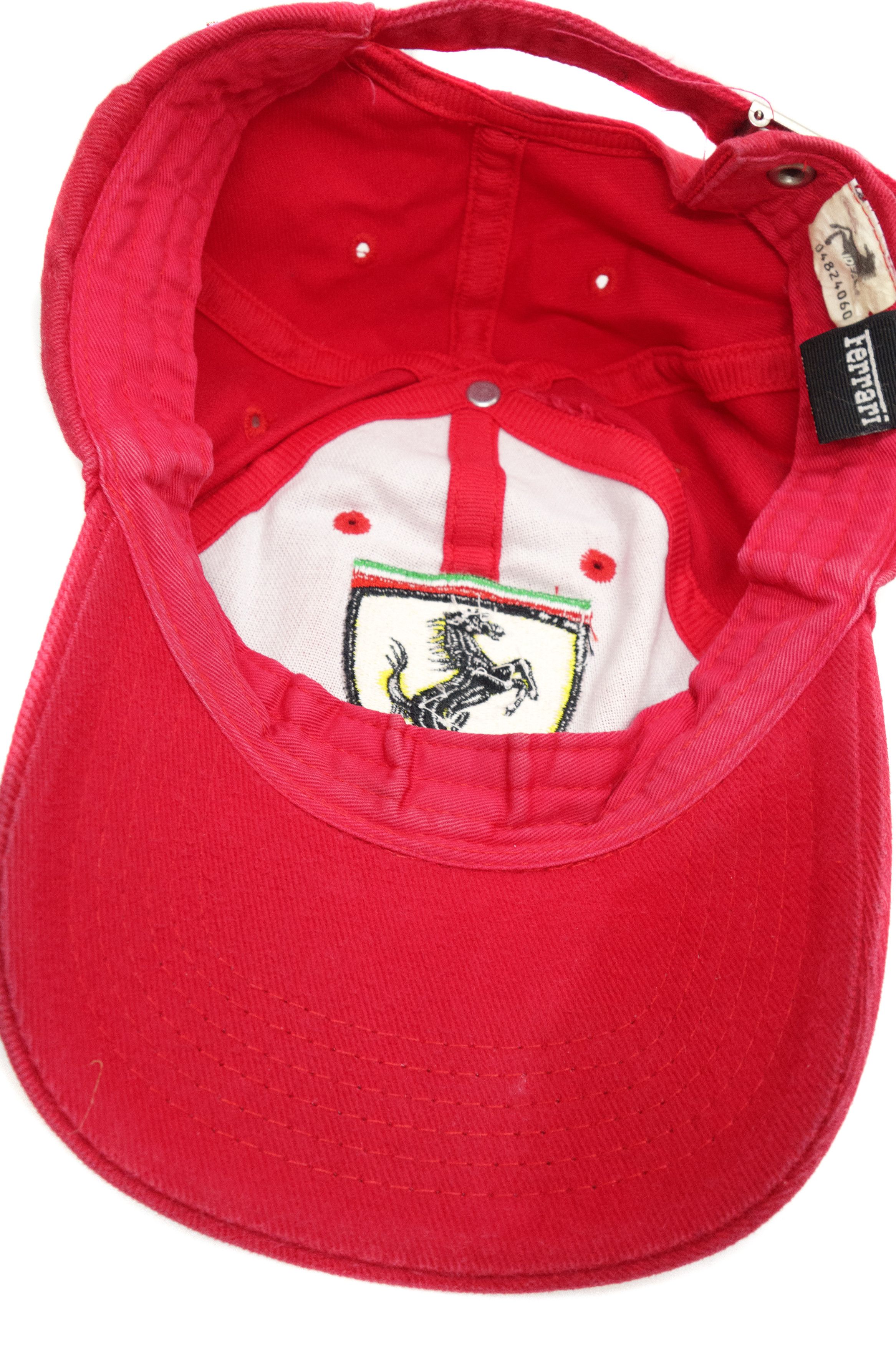 Ferrari 90s Big Front Logo Racing Vintage Cap Size ONE SIZE - 5 Thumbnail