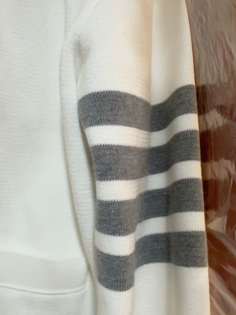 Thom Browne Thom Browne size0 White knit sweater cardigan Size US XS / EU 42 / 0 - 3 Thumbnail