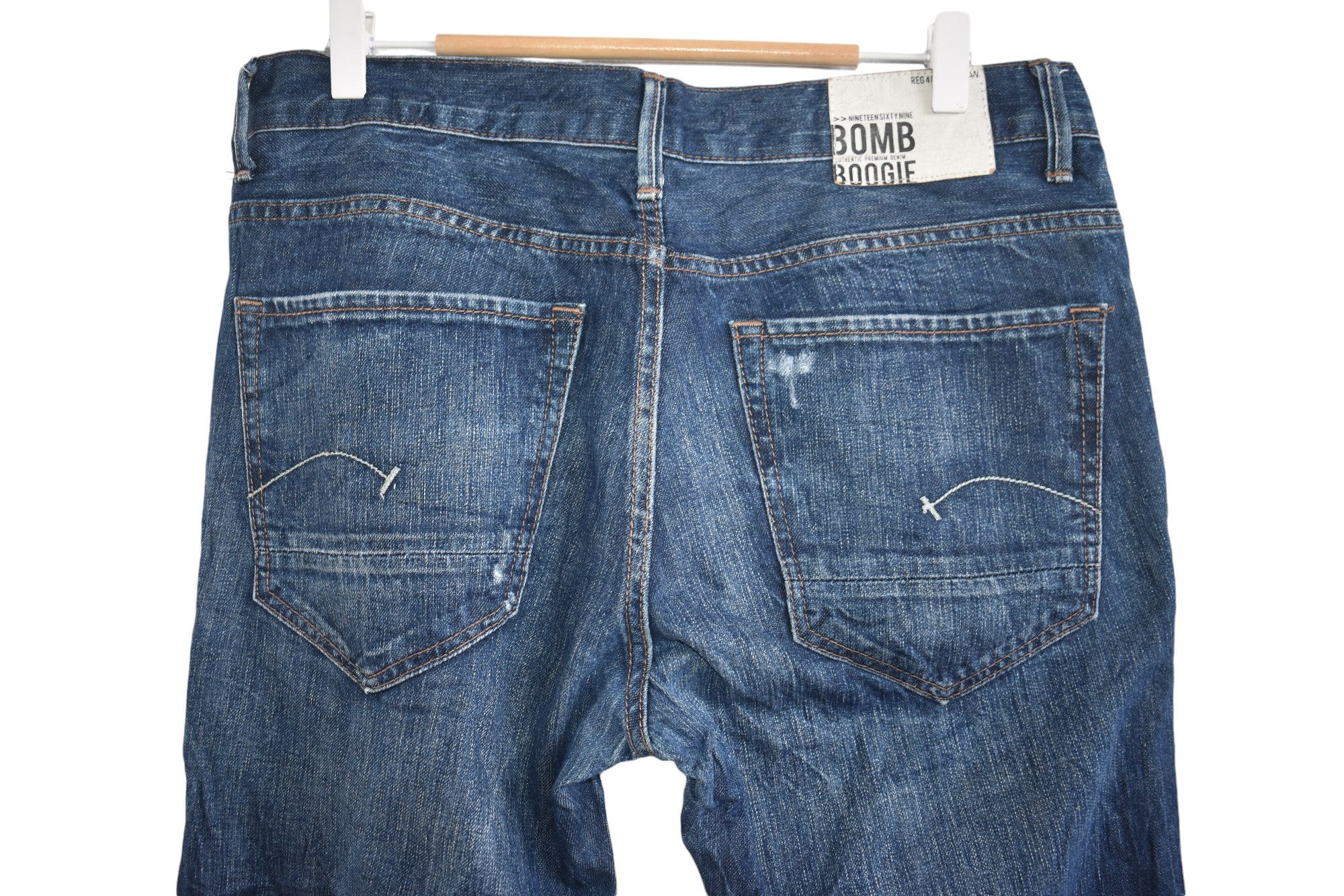 Japanese Brand × Jean Bomb Boogie Japanese Distress Jeans W33 Size US 33 - 6 Thumbnail