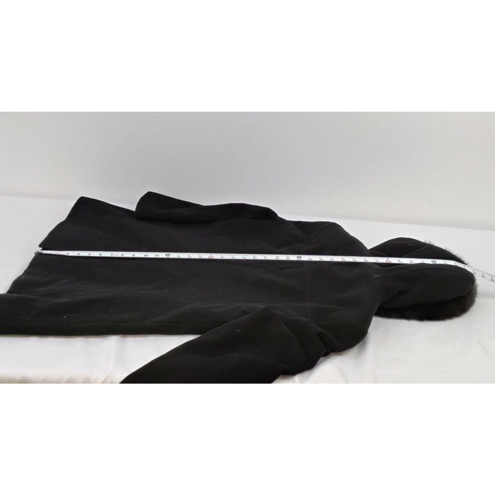 Pendleton Pendleton Wool Coat Women's 10 Petite Black Fox Fur Trim Size L / US 10 / IT 46 - 13 Thumbnail