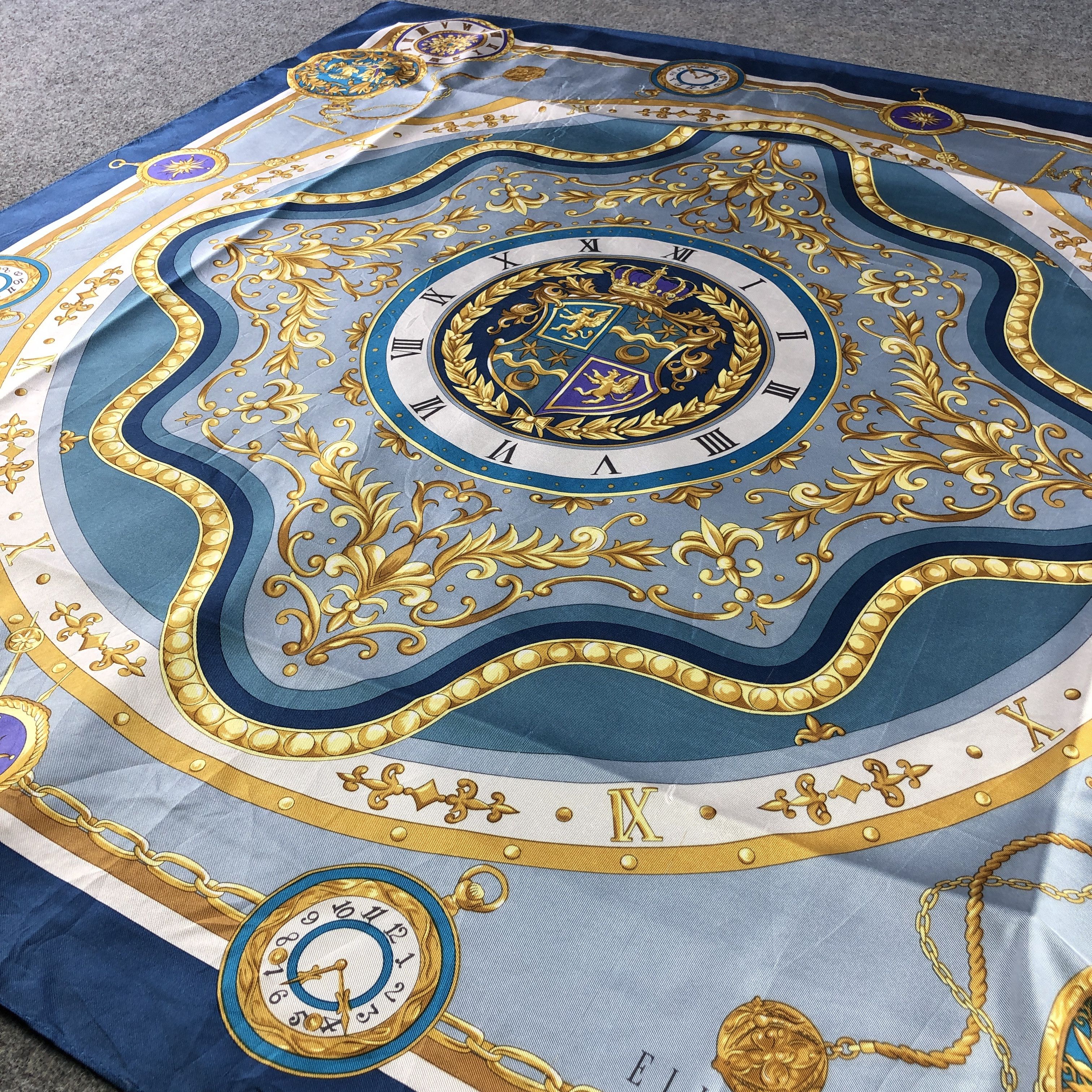 Vintage Elle Silk Baroque Scarf M1374 Size ONE SIZE - 3 Thumbnail