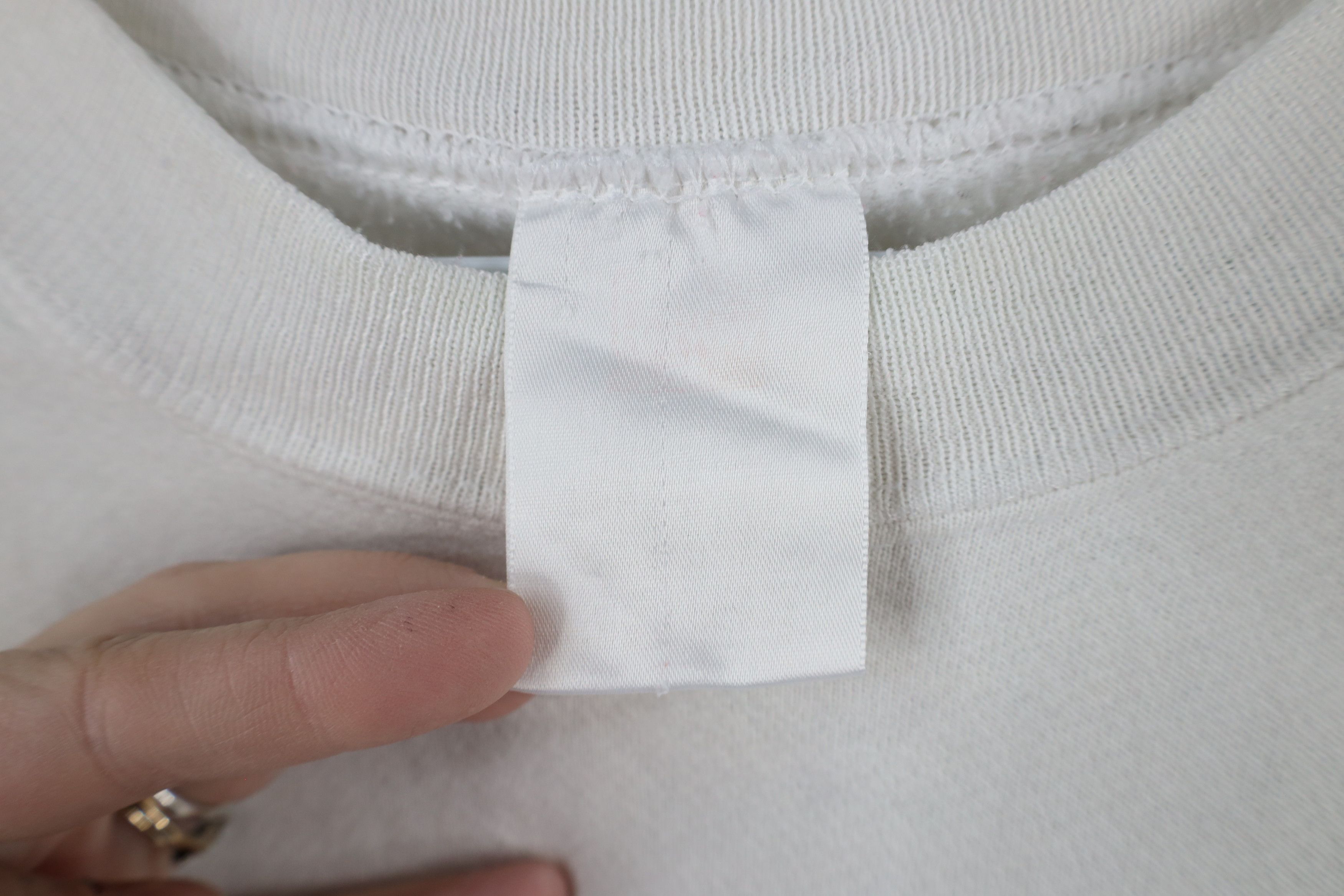 Vintage Vintage 90s Streetwear Blank Crewneck Sweatshirt White Size XL / US 12-14 / IT 48-50 - 9 Thumbnail
