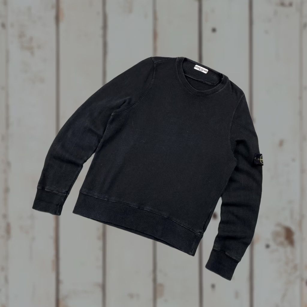 Stone Island VINTAGE Stone Island Sweatshirt Men XL Black Logo Crew Neck Pullover Size US XL / EU 56 / 4 - 1 Thumbnail