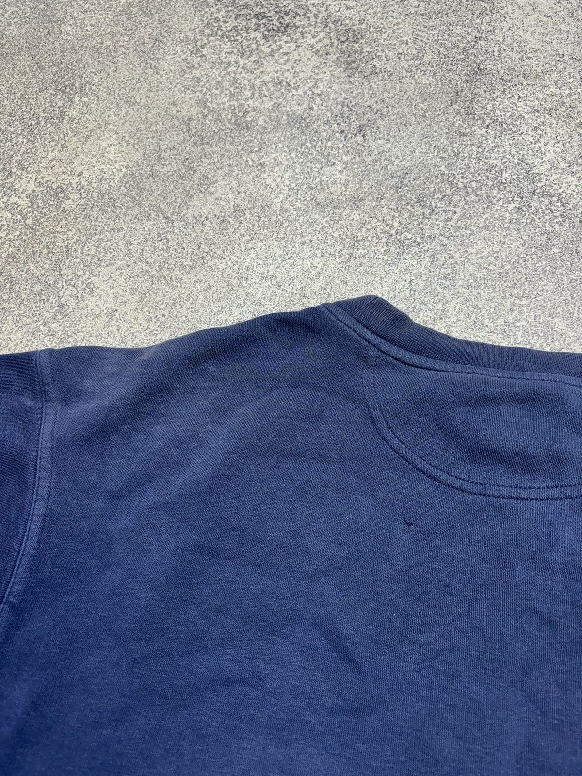 Nike × Vintage 90s Nike Vintage Blue Sweatshirt Drill Small Swoosh size M Size US M / EU 48-50 / 2 - 12 Thumbnail