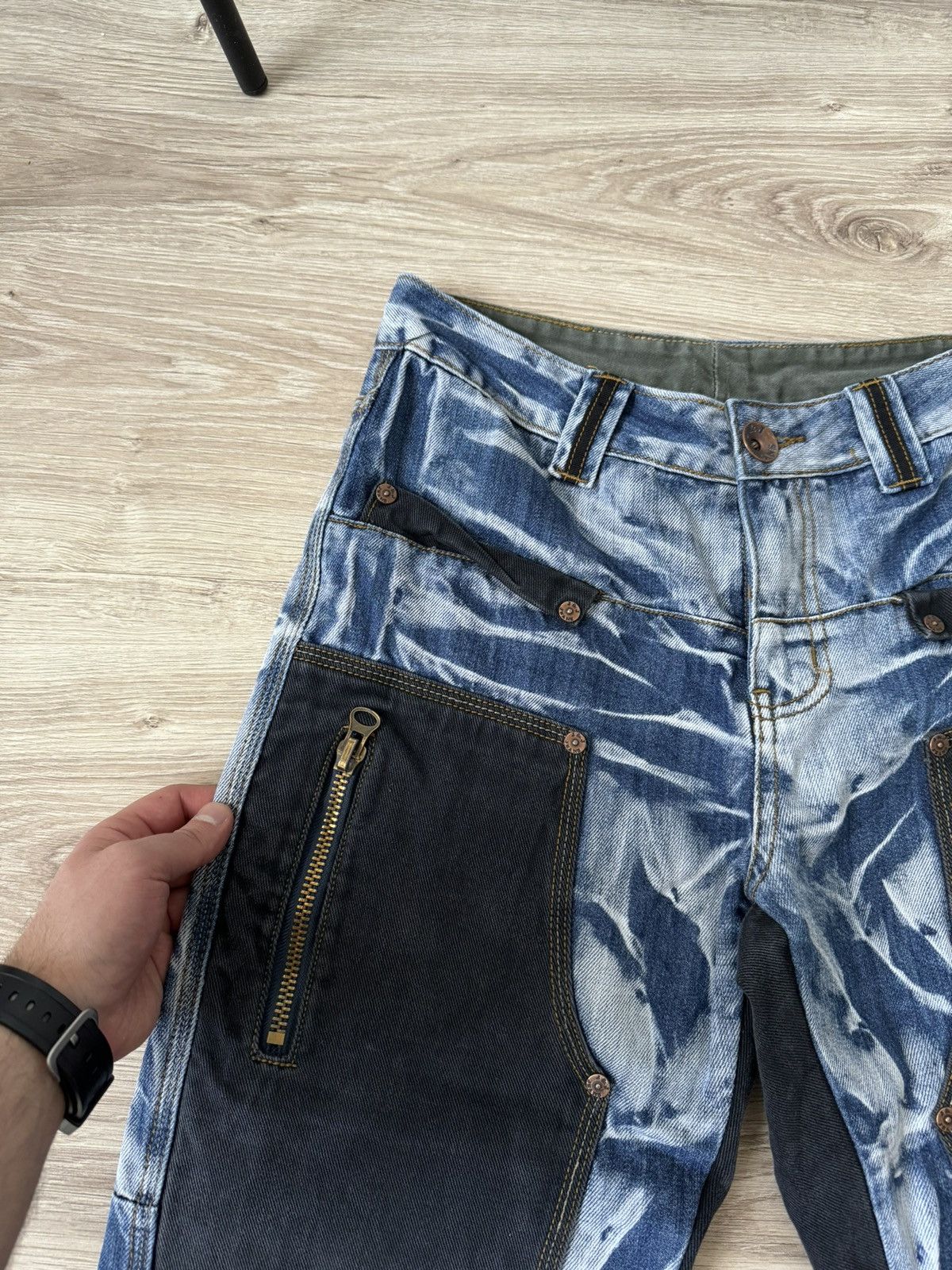 Vintage Vintage Y2K Japanese Style Double Knee Washed Denim Jeans Size US 32 / EU 48 - 6 Thumbnail