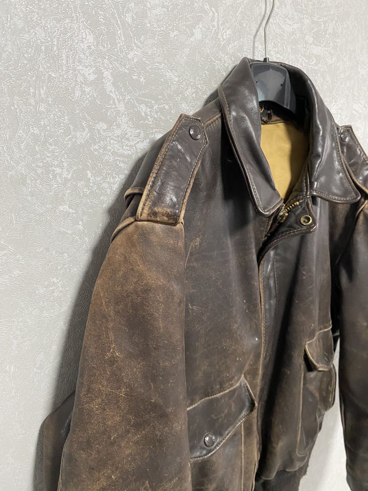 Schott GENUINE VINTAGE 70s SCHOTT IS 674 MS LEATHER FLIGHT JACKET Size US M / EU 48-50 / 2 - 2 Thumbnail