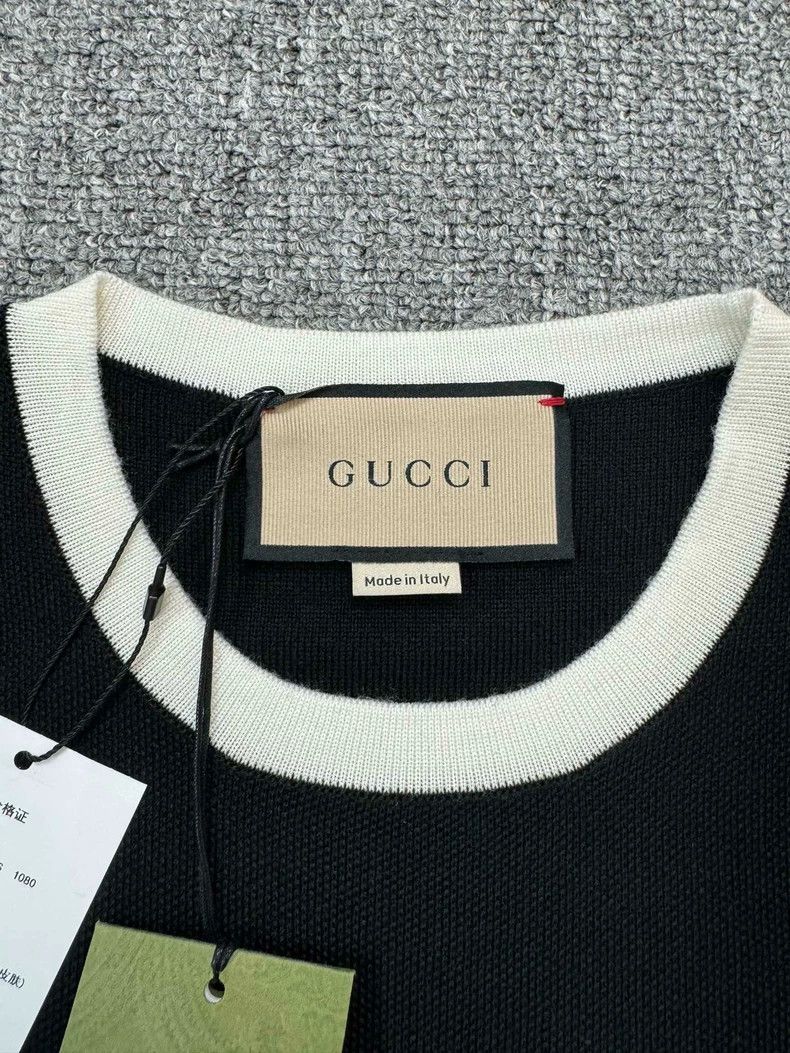 Gucci GucciBlack double G embroidered logo plain knitted short-sl Size US S / EU 44-46 / 1 - 3 Thumbnail